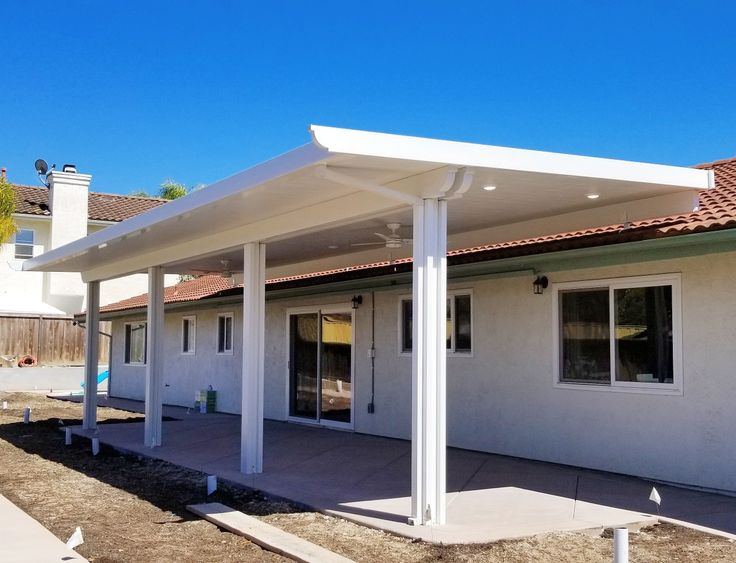 Finished patio cover installation