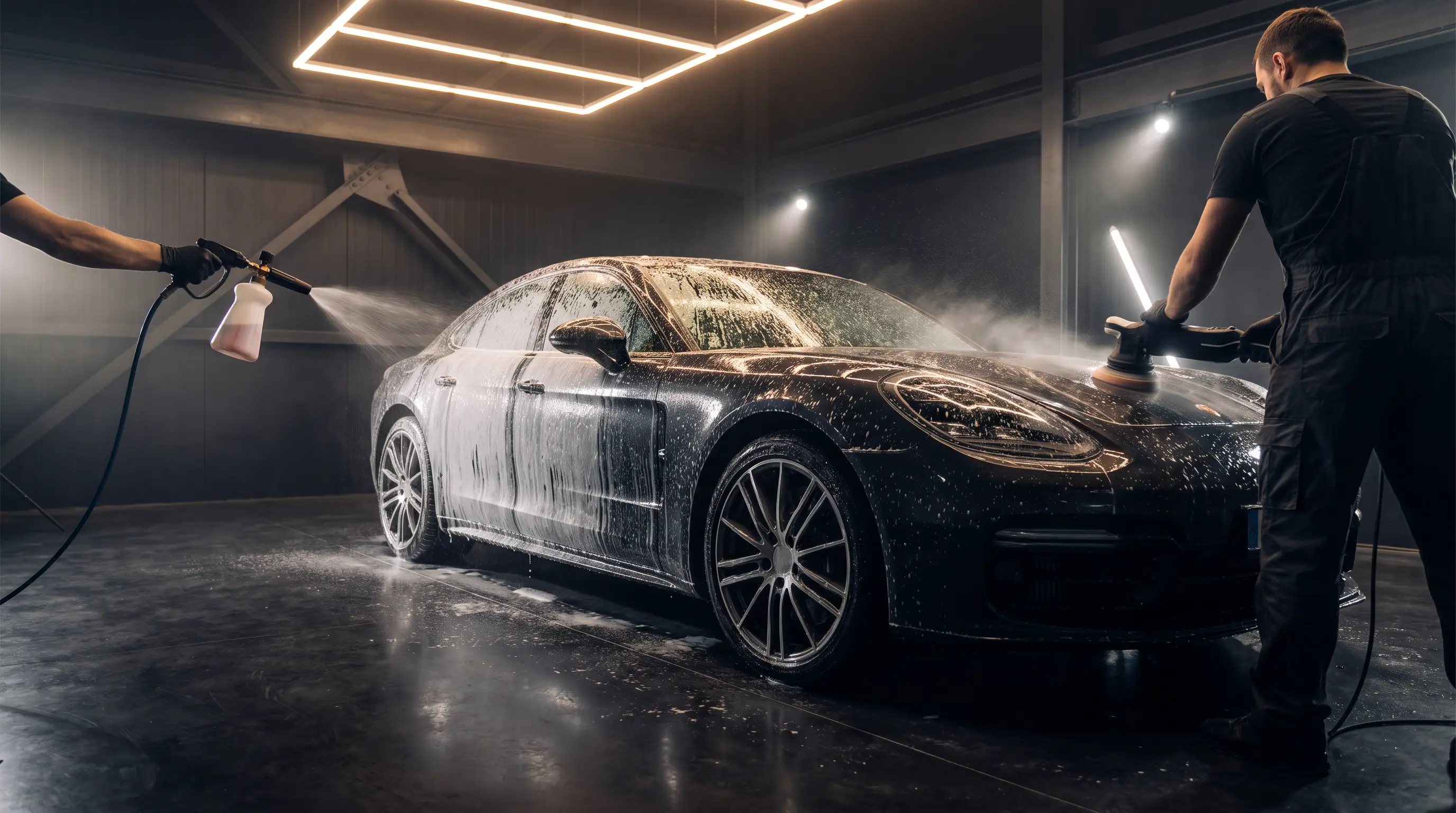 Auto Detailing crew on a job