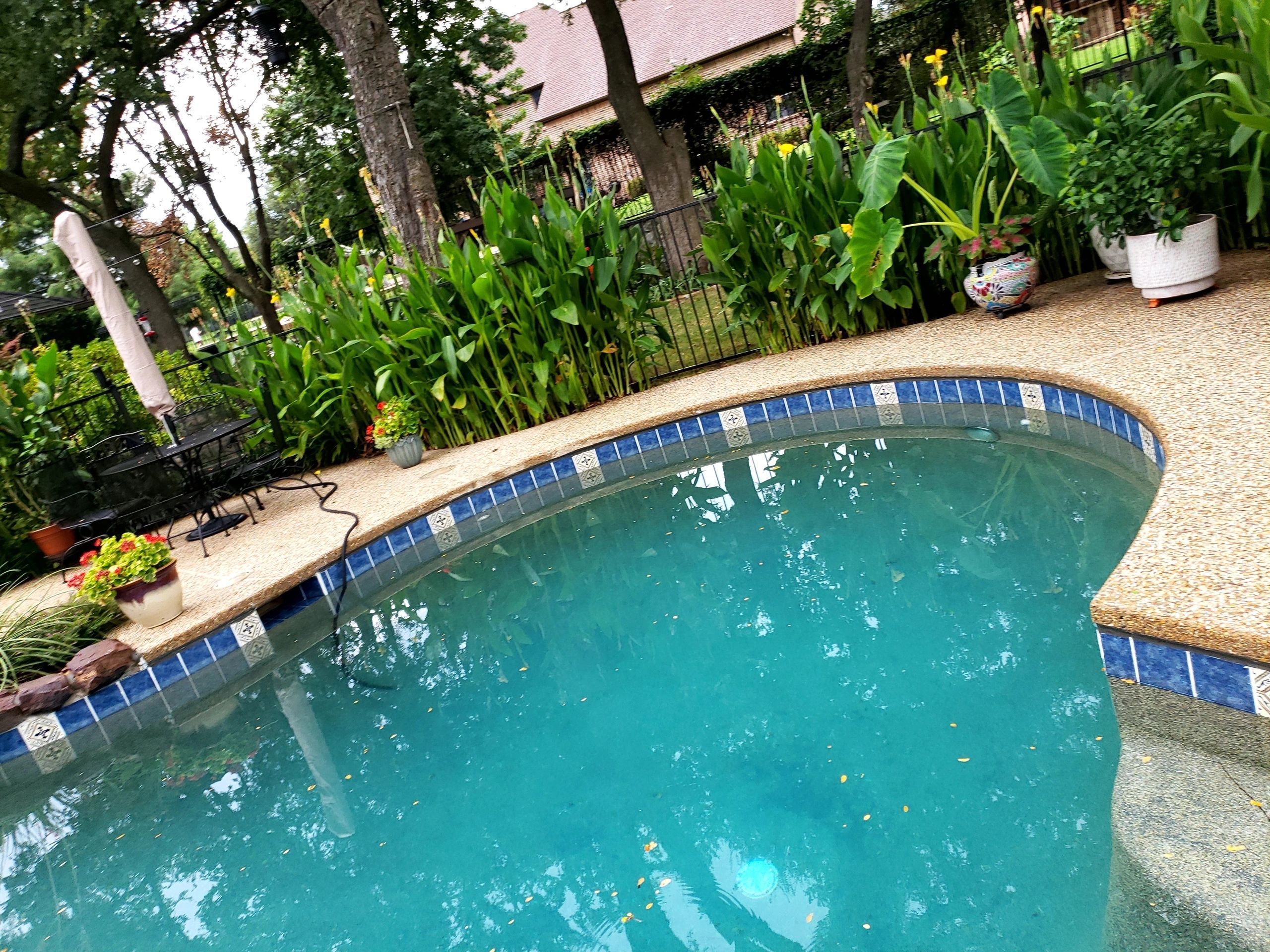 Pool tile coping and deck edge