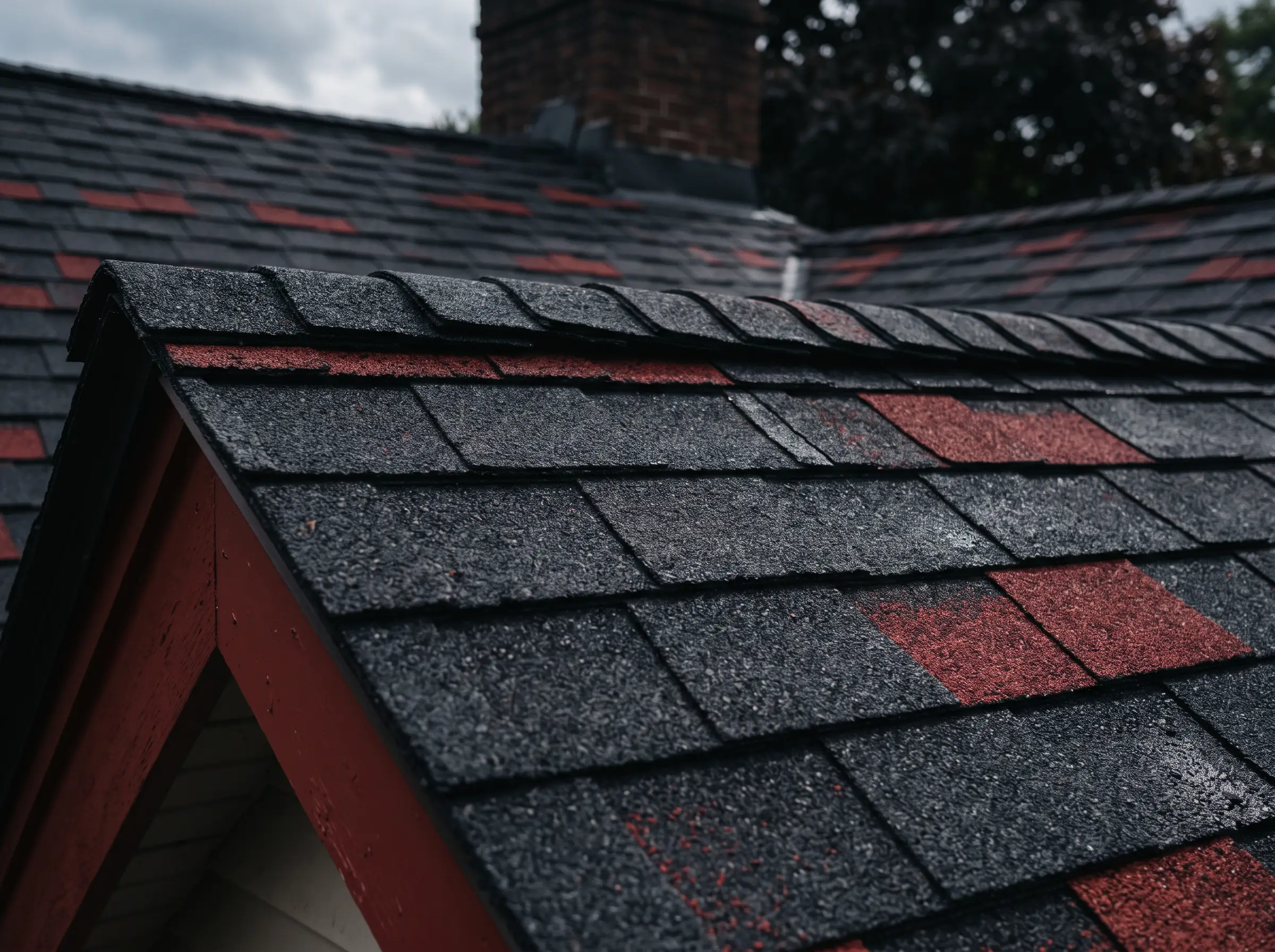 Storm damage repair work