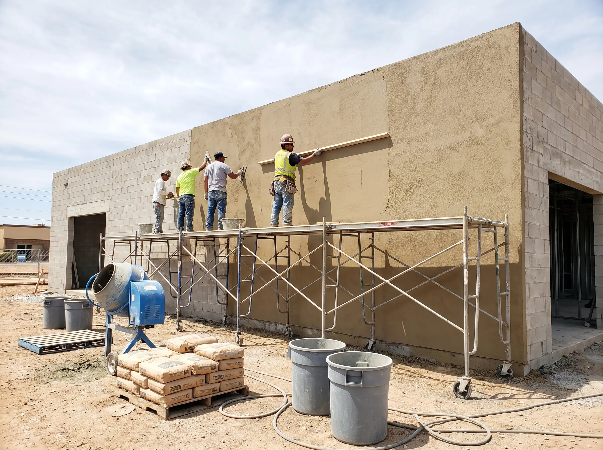 Commercial stucco project