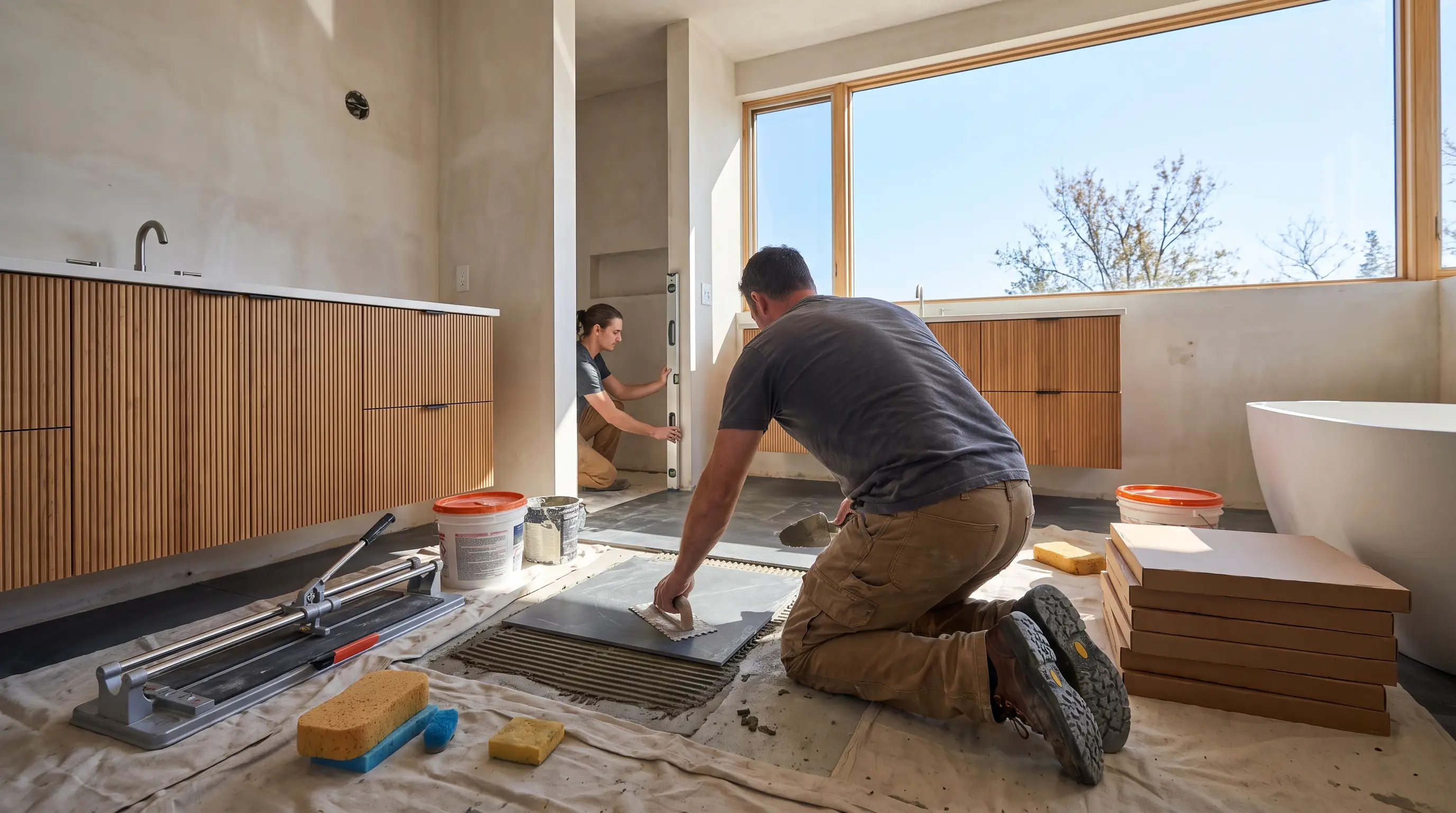 Home renovation crew on a jobsite