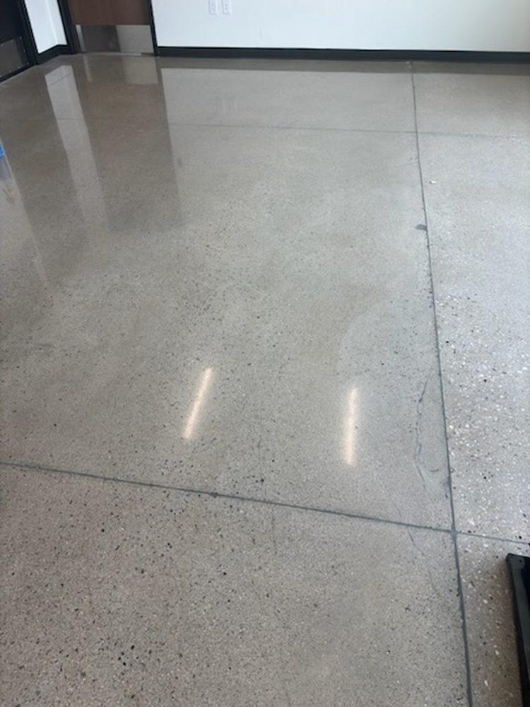 Polished concrete in a commercial space
