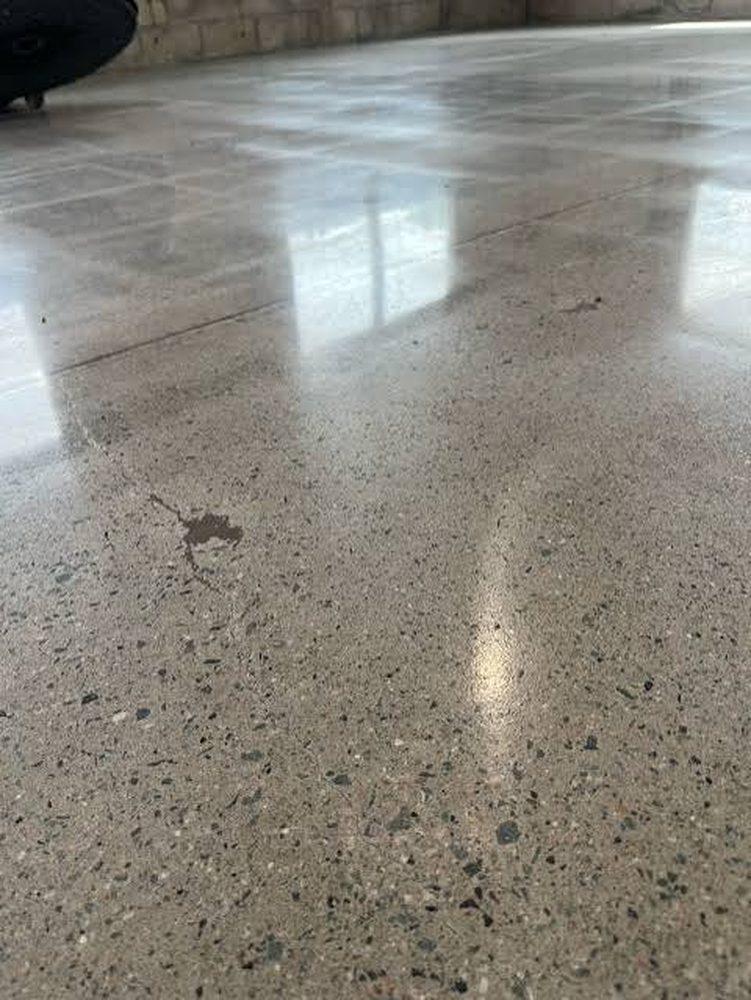 Polished concrete surface detail
