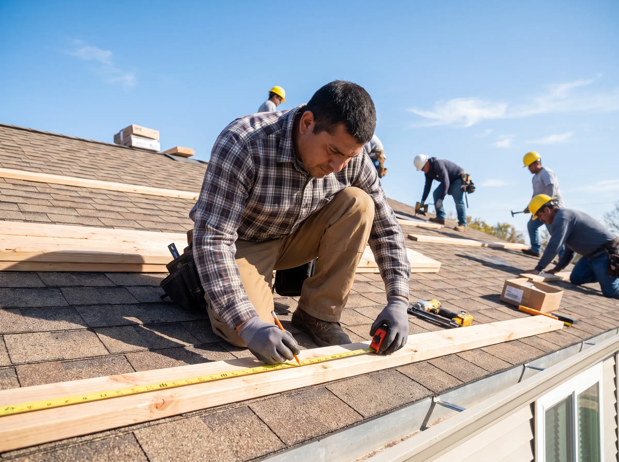 New roof installation