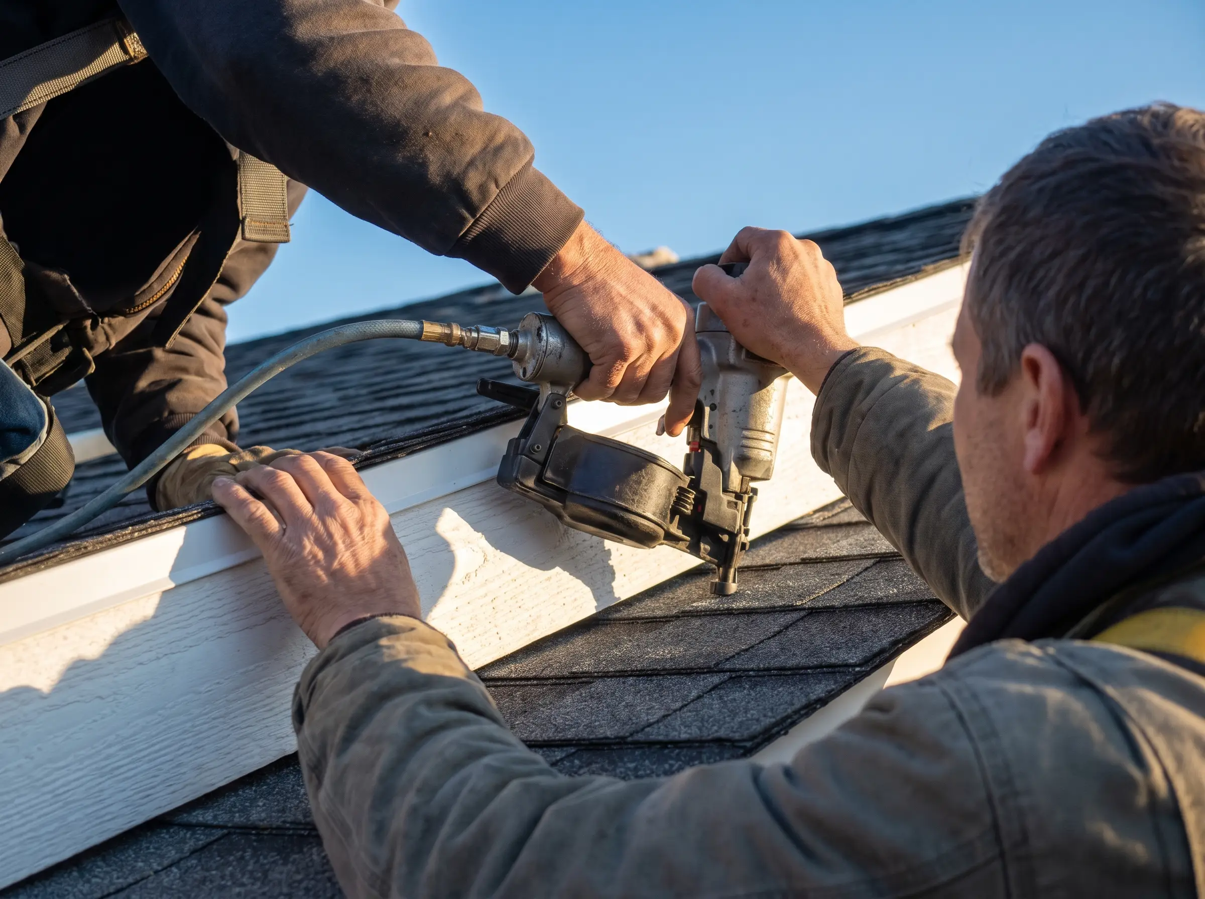 Finished residential roofing project