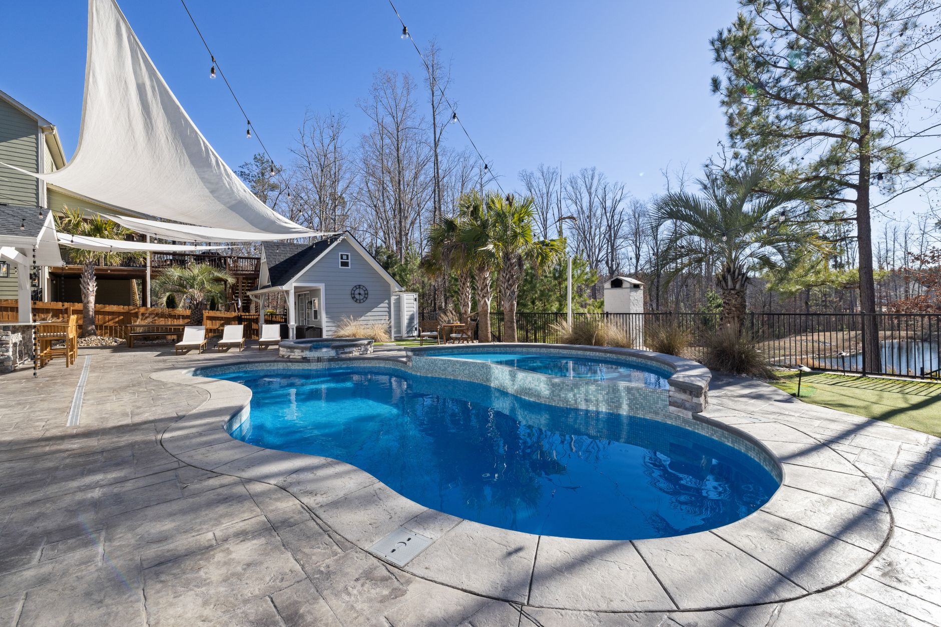 Technician repairing a swimming pool