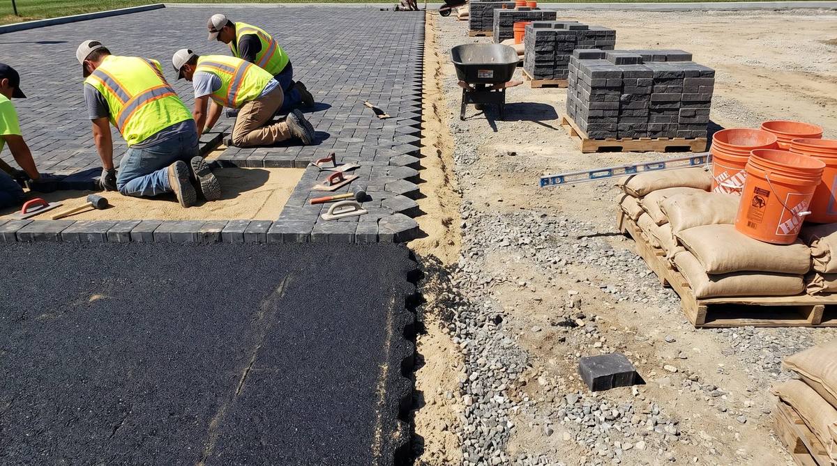Paving installation