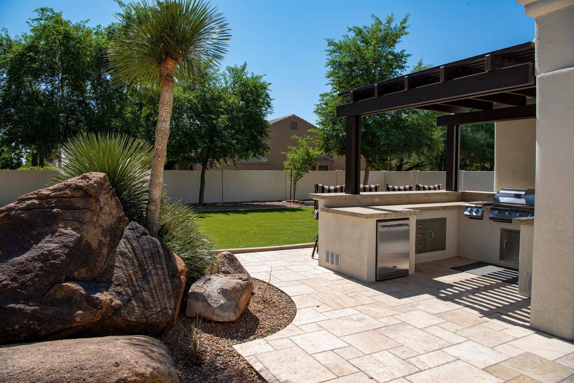 Decorative concrete patio