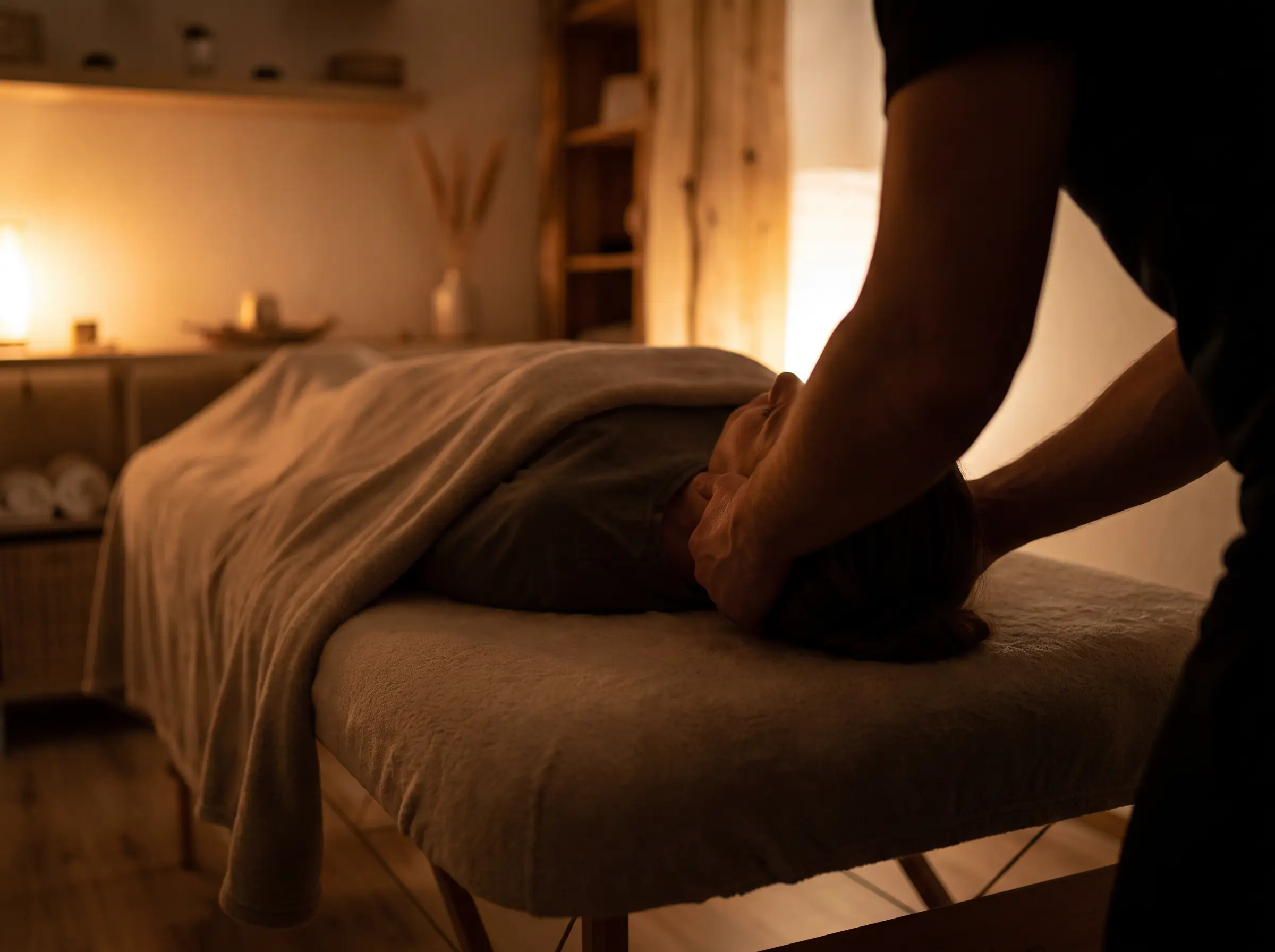 Craniosacral work on the table