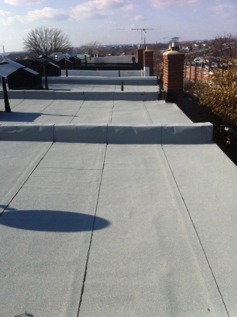 Commercial roofing project by B & W Contracting