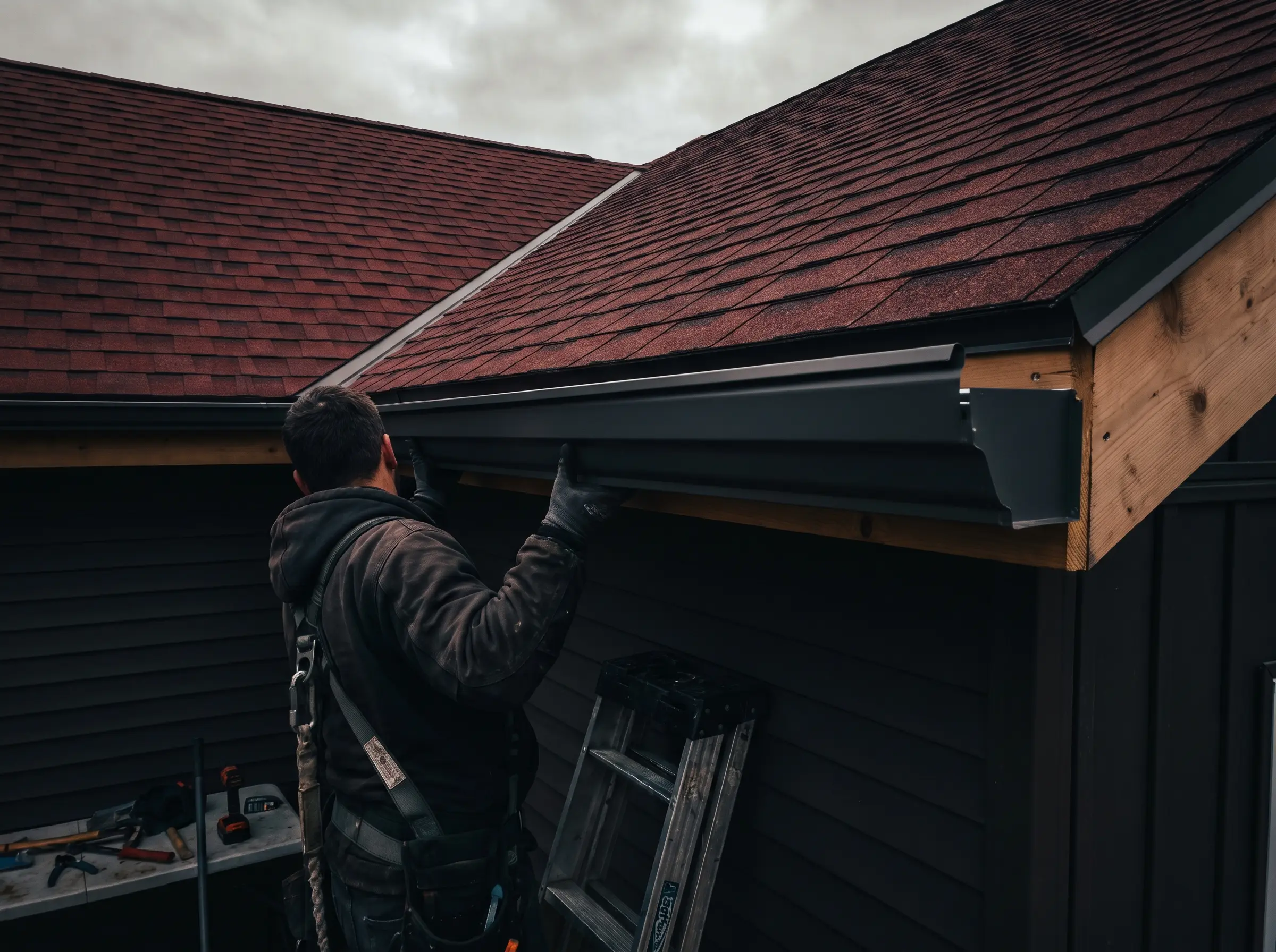 Roof repair work