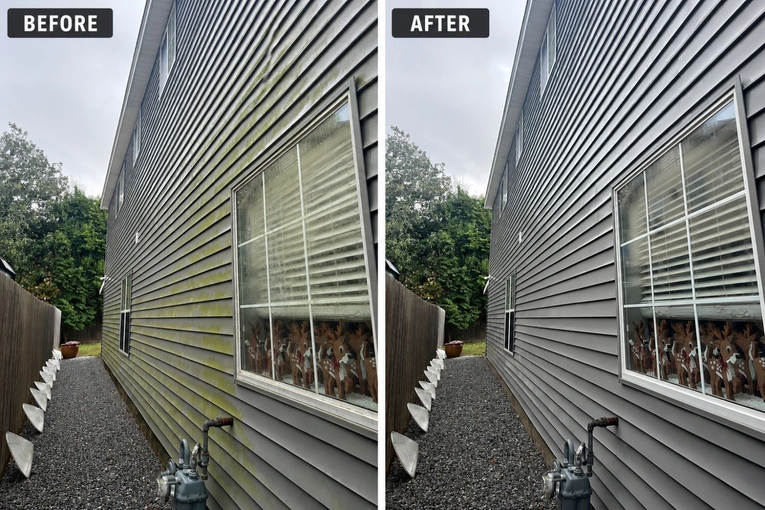 House pressure washing project