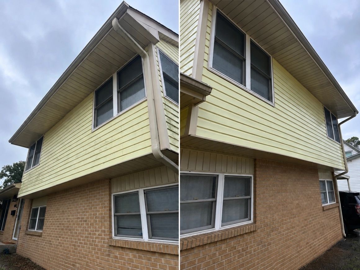 Commercial building pressure washing