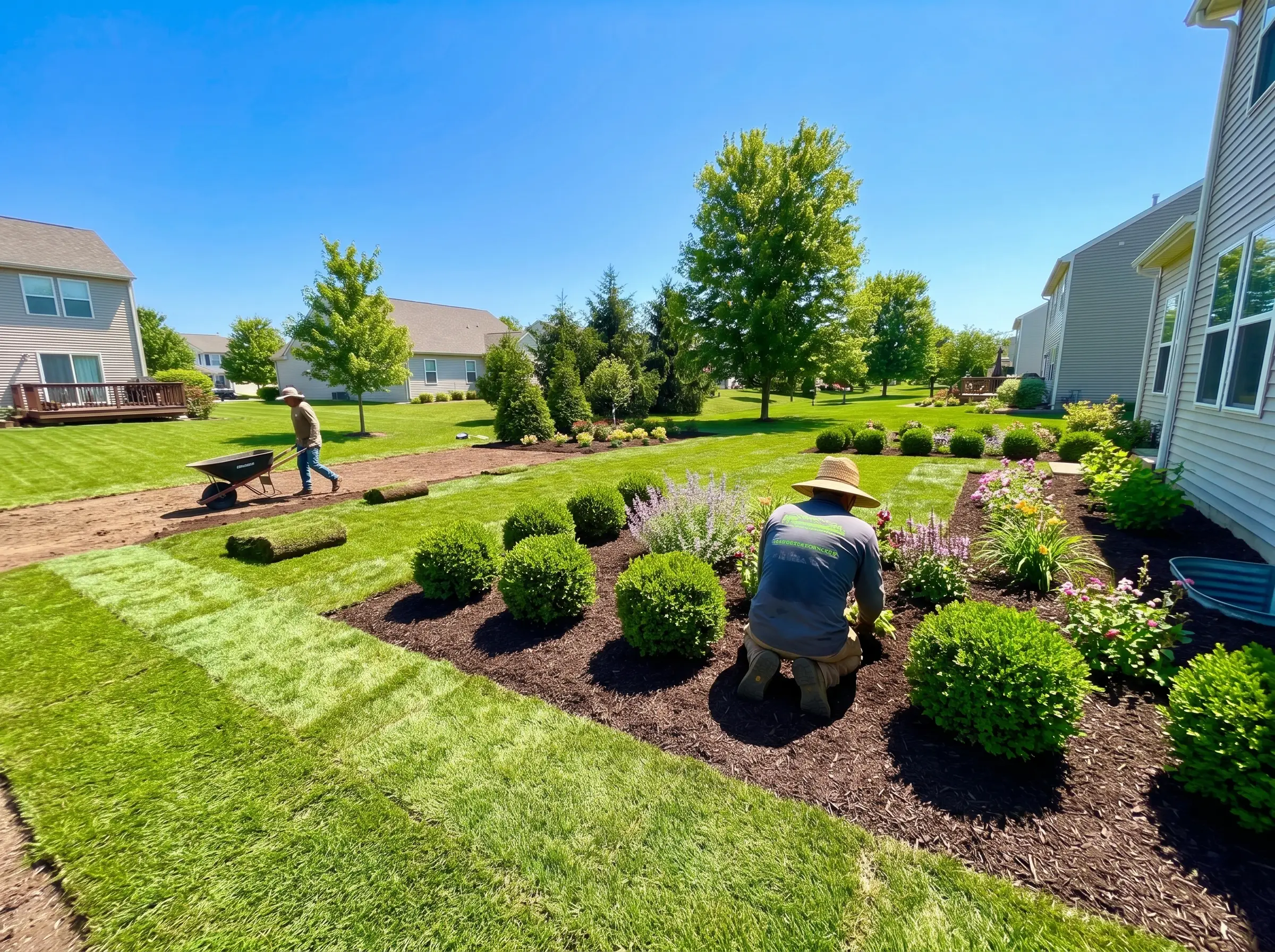 Finished residential landscape