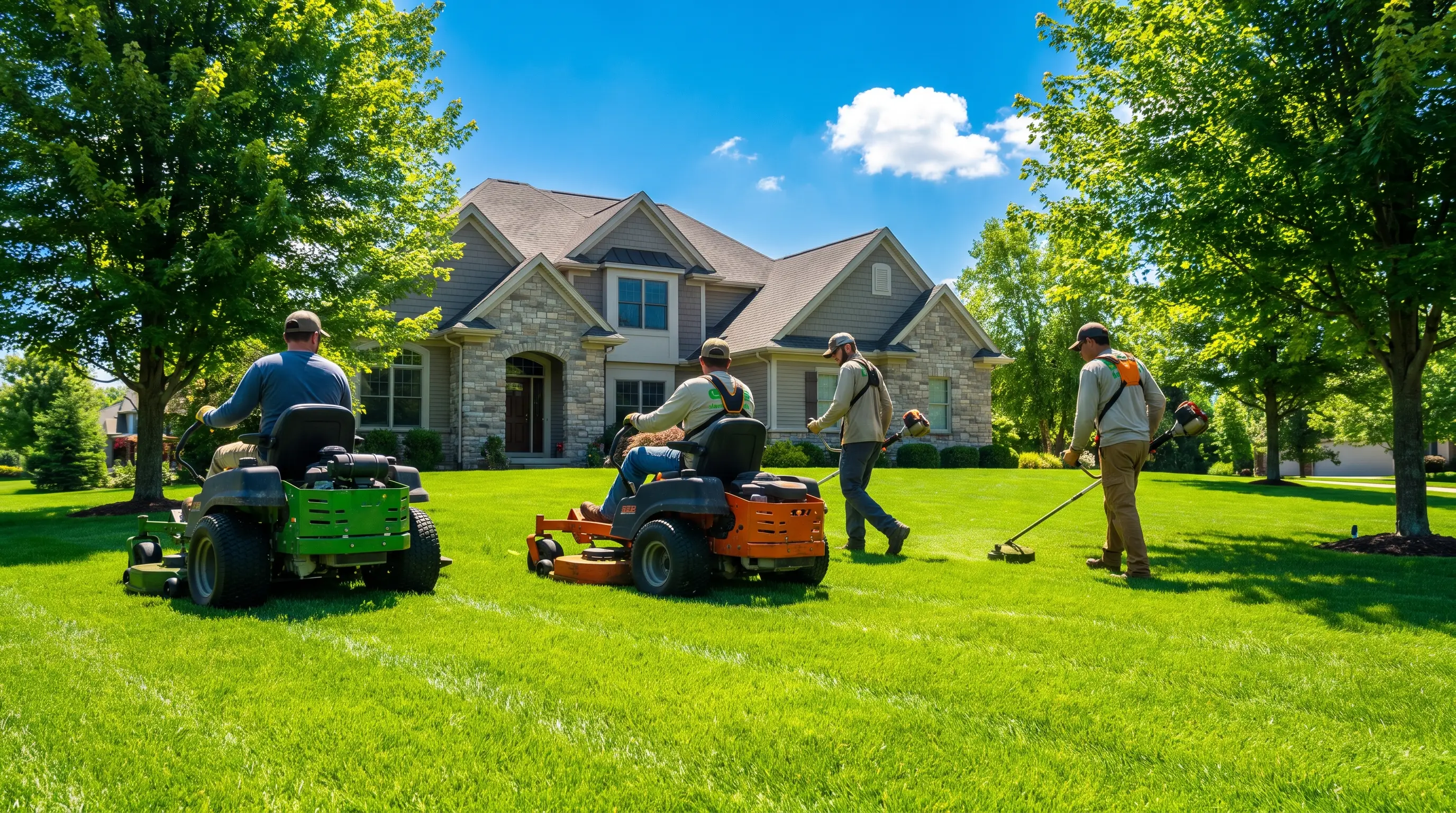Landscape crew on a jobsite