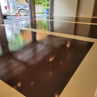 Metallic shop floor coating by Caliber