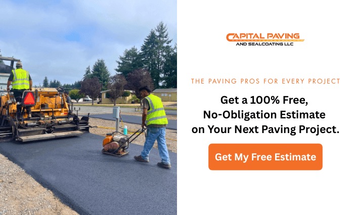 Commercial concrete flatwork being placed