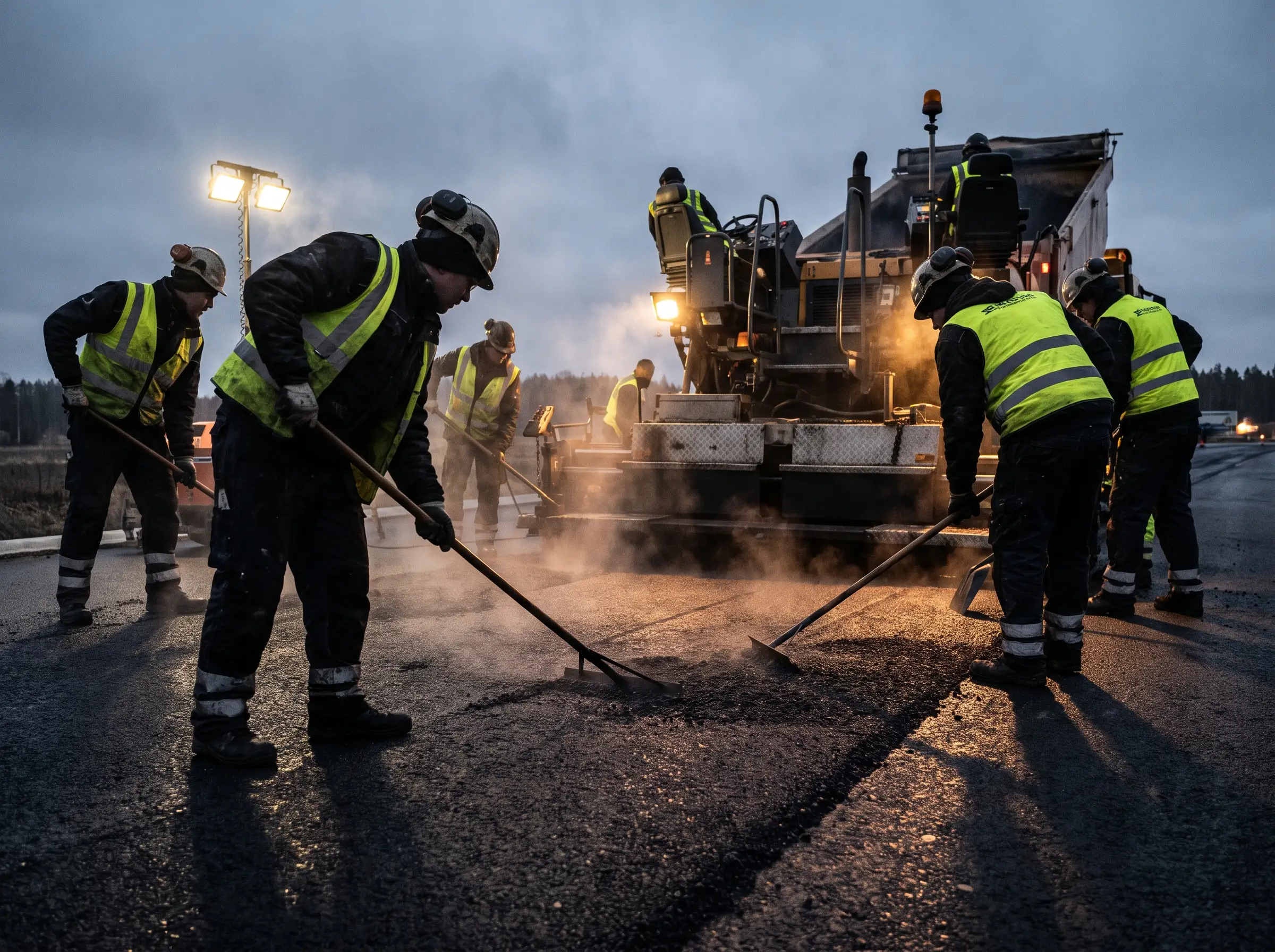 Commercial lot pour