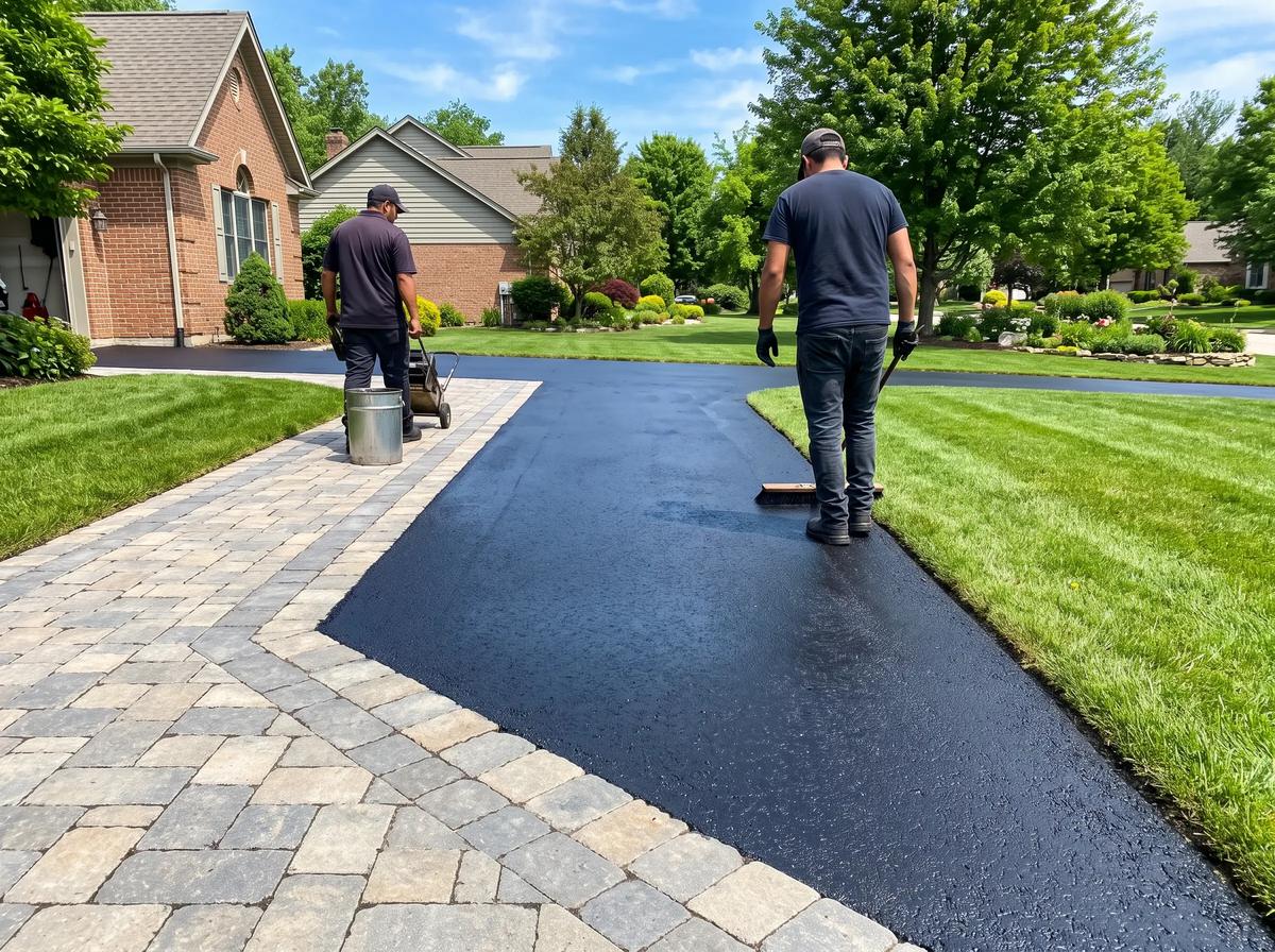 Parking lot sealcoating