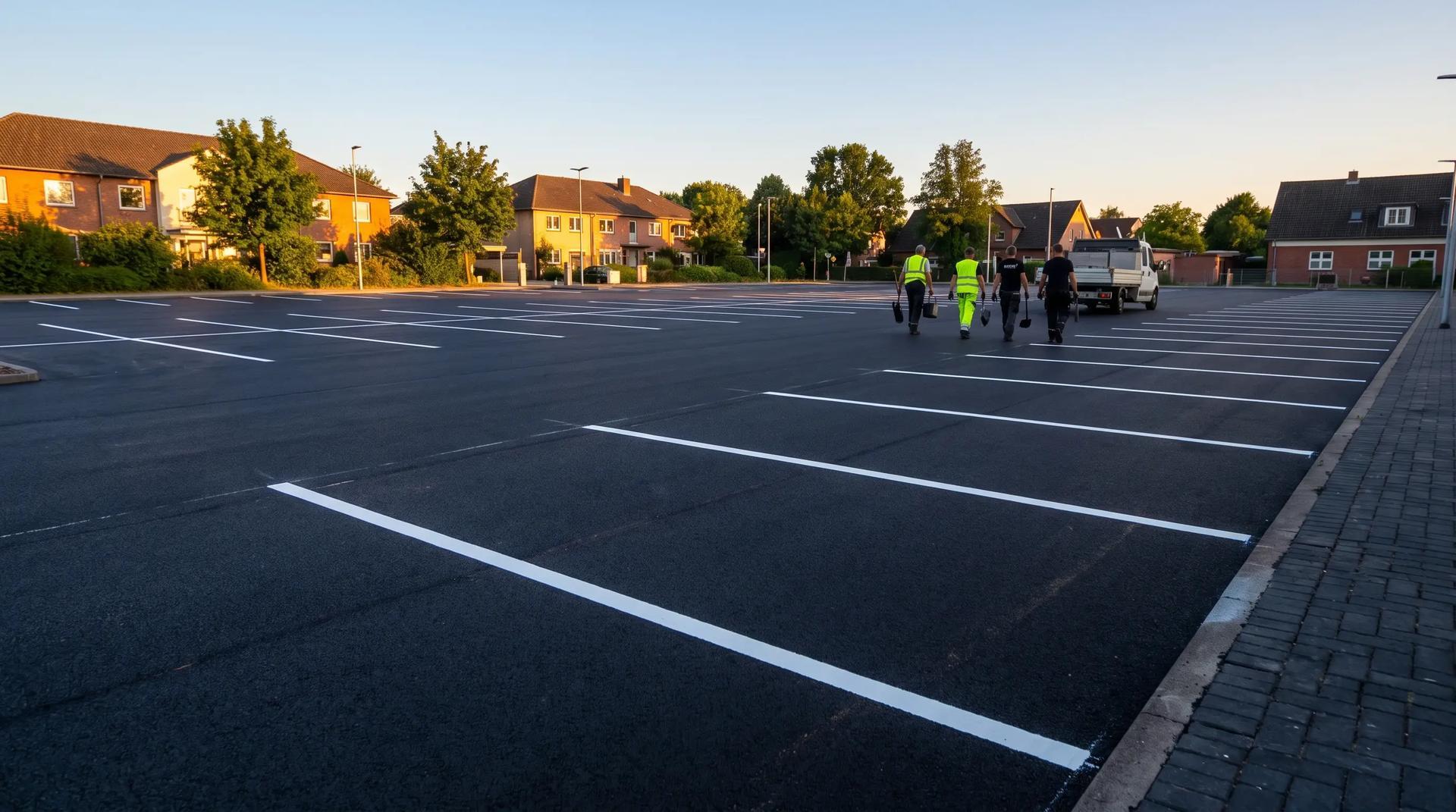 Freshly paved asphalt driveway in Goose Creek, SC