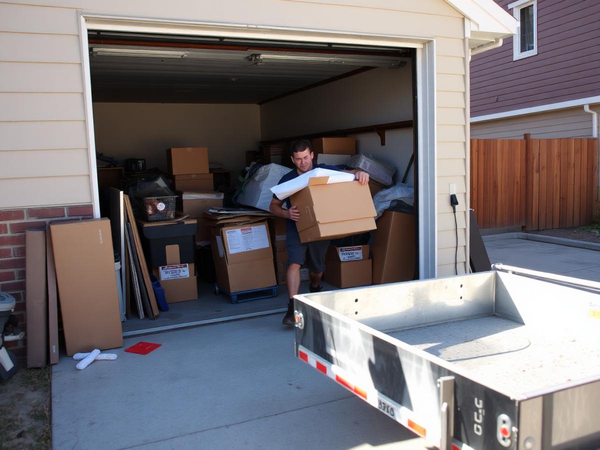 Organized garage after cleanout