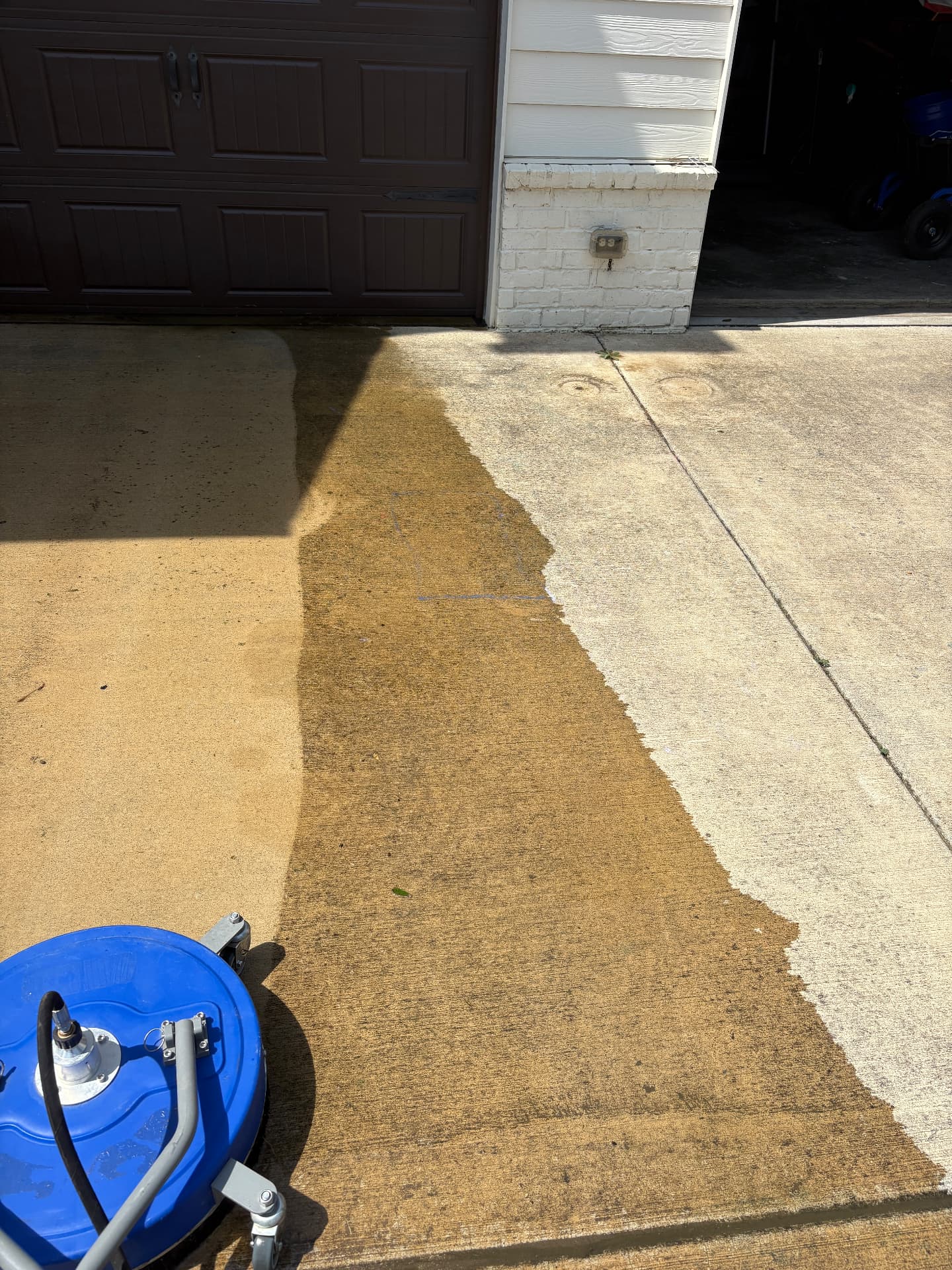 Freshly sealed driveway