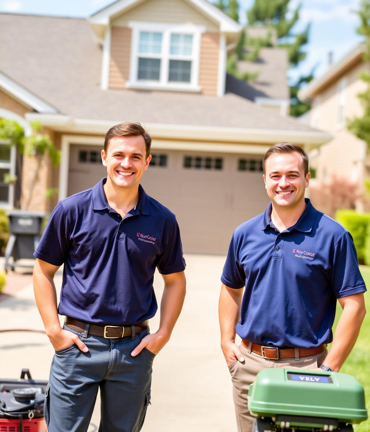Clearpath D&G team in a residential driveway