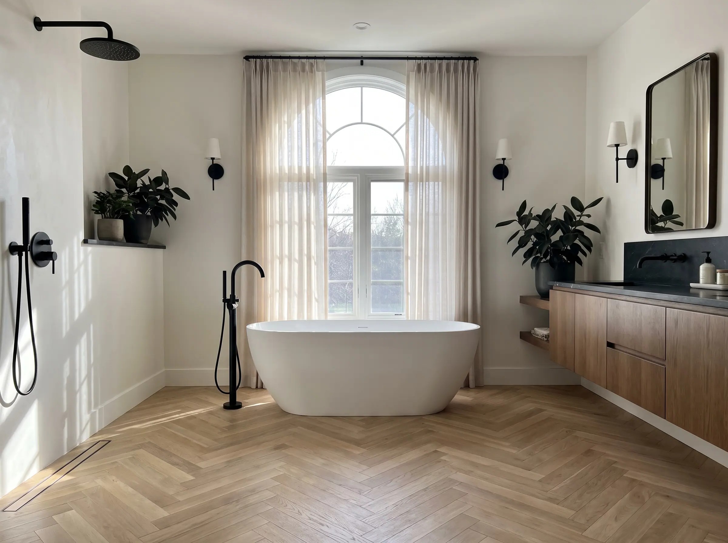 Finished bathroom remodel photo
