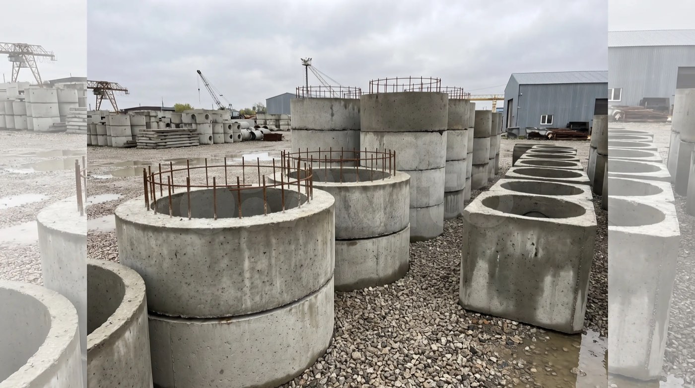Precast yard staged for a custom order