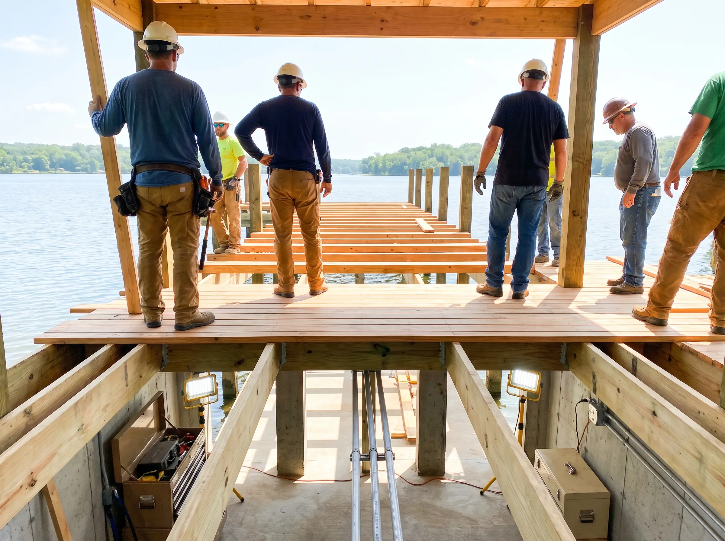 Finished residential dock