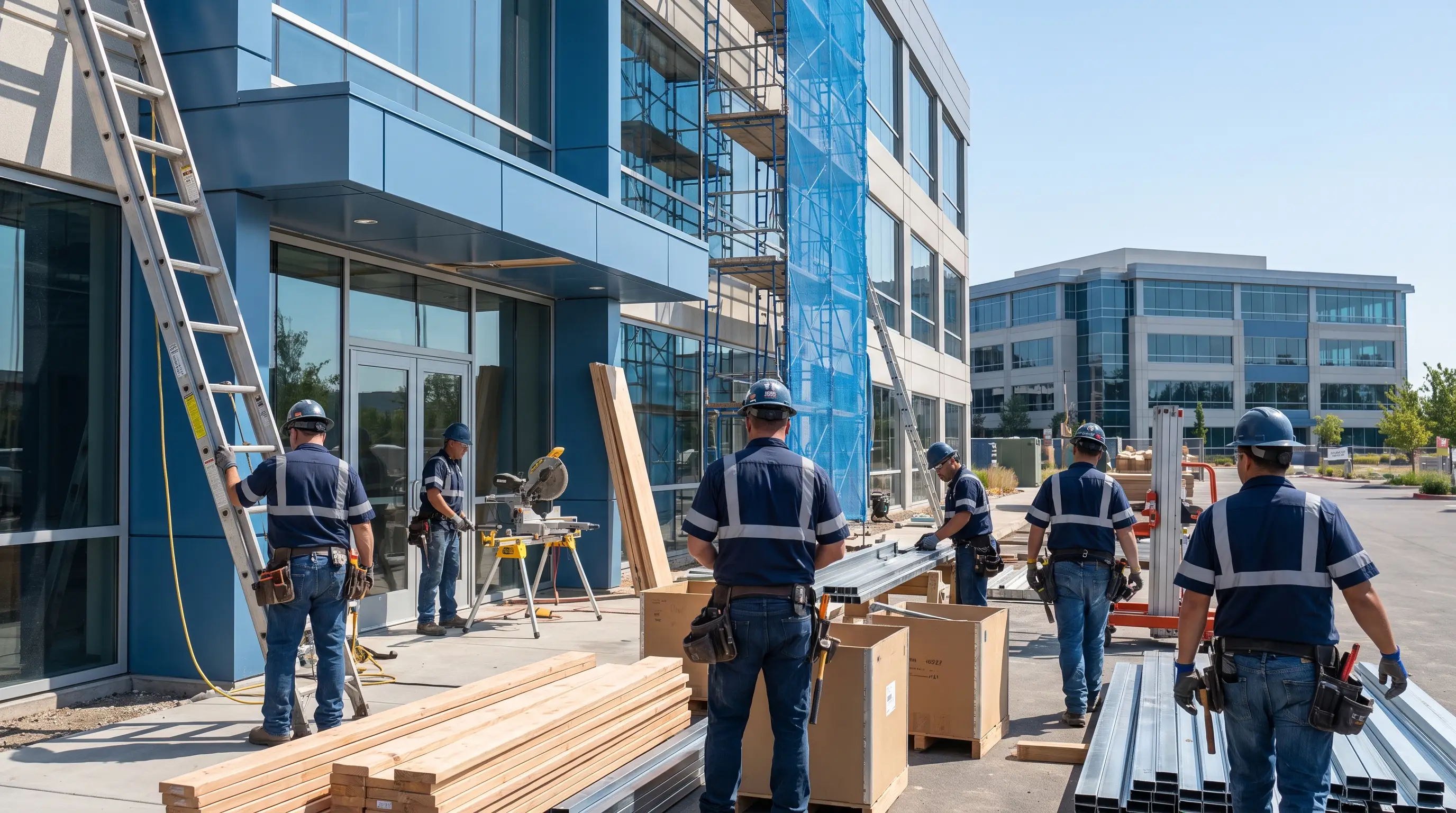 Commercial construction in progress