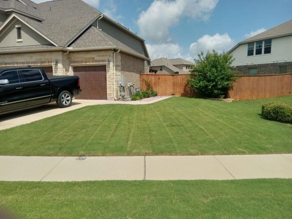 Lawn care crew on a jobsite