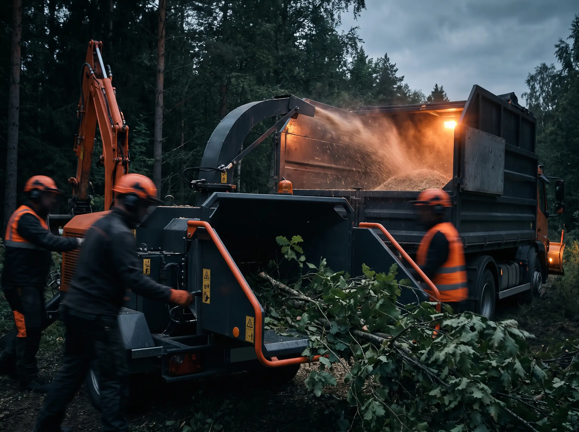 Commercial tree service project