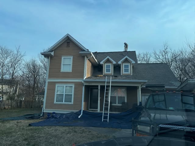 Finished residential roof replacement