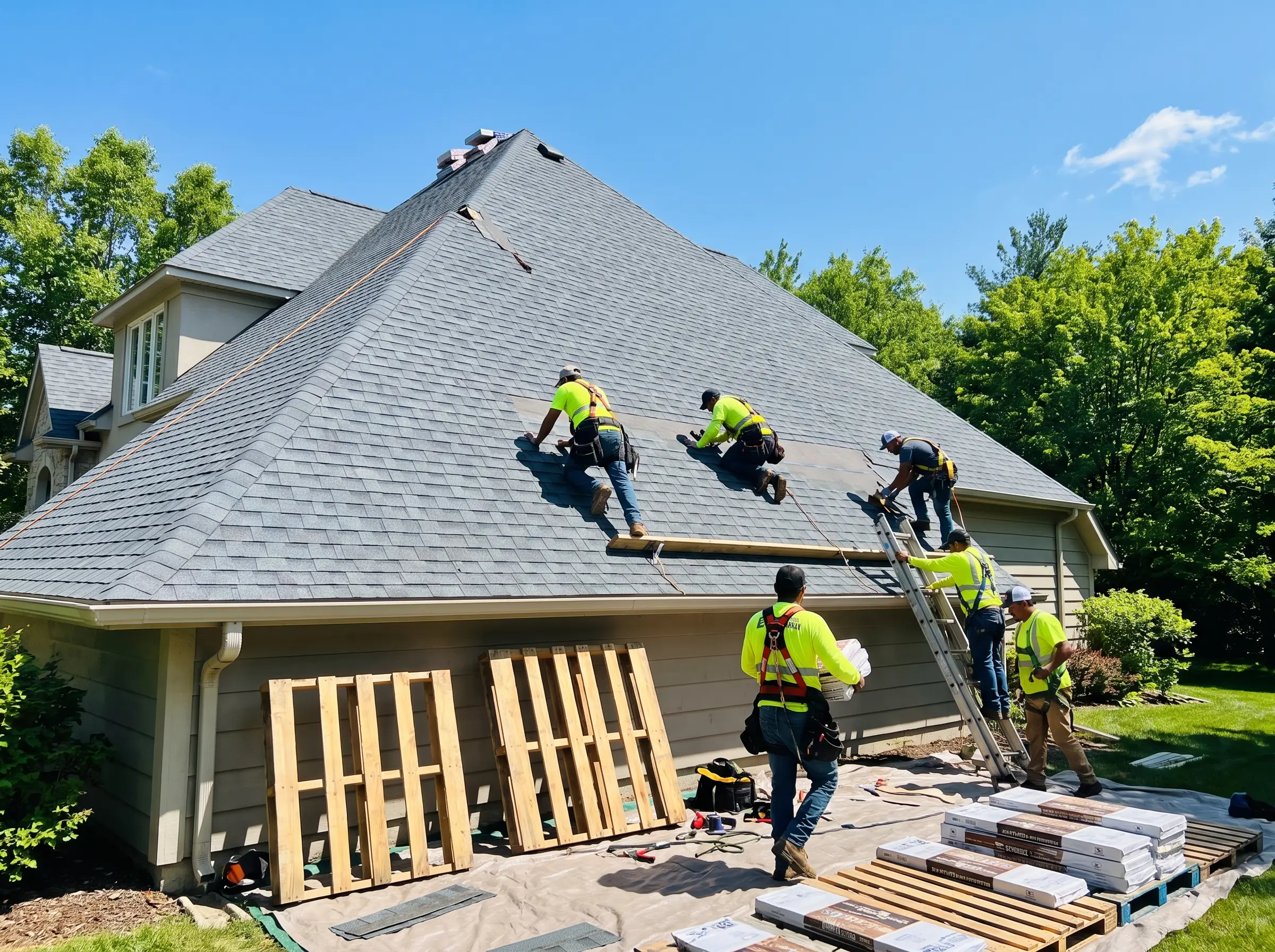 Storm damage roof restoration