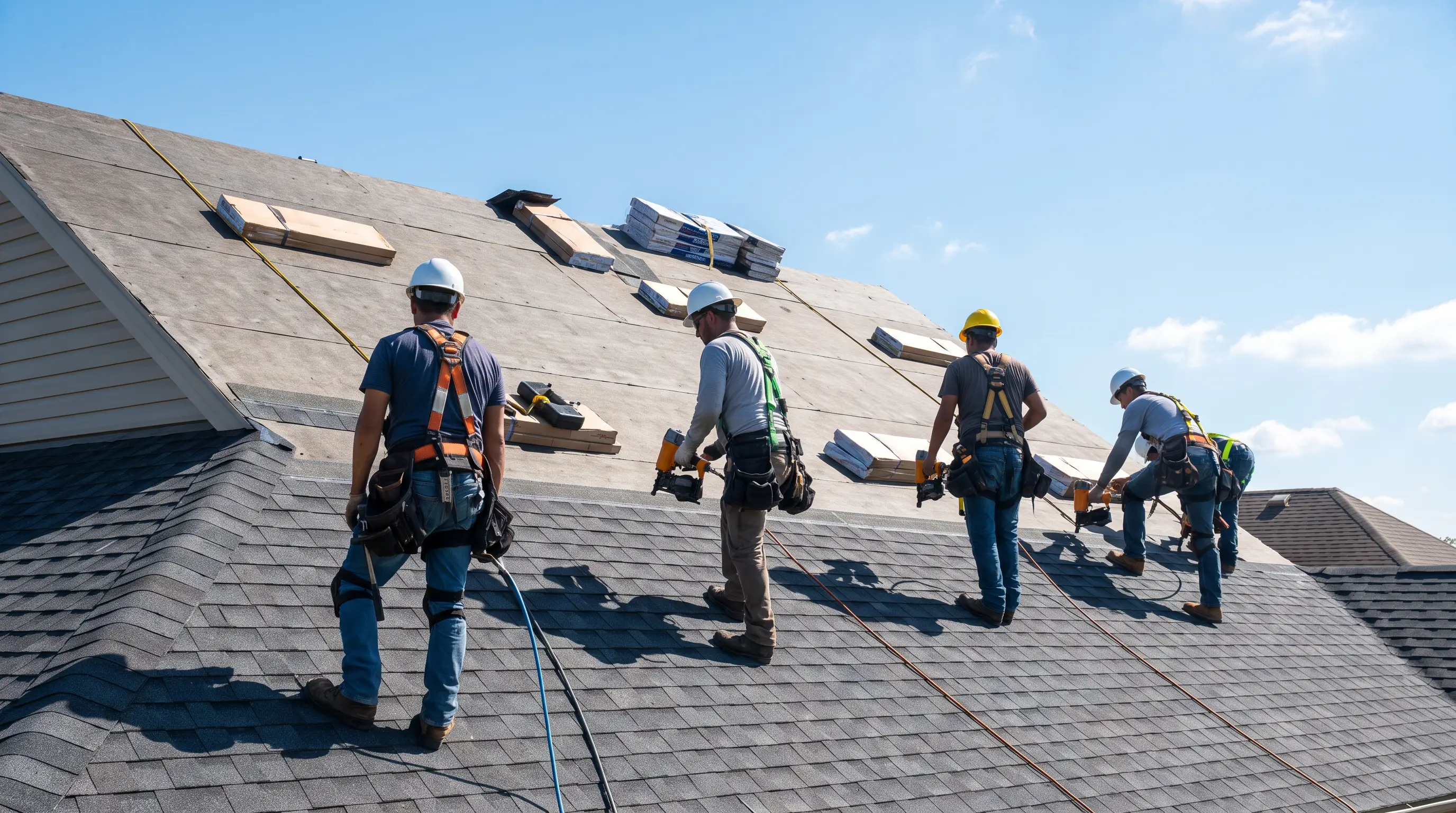 Roofing crew on a jobsite