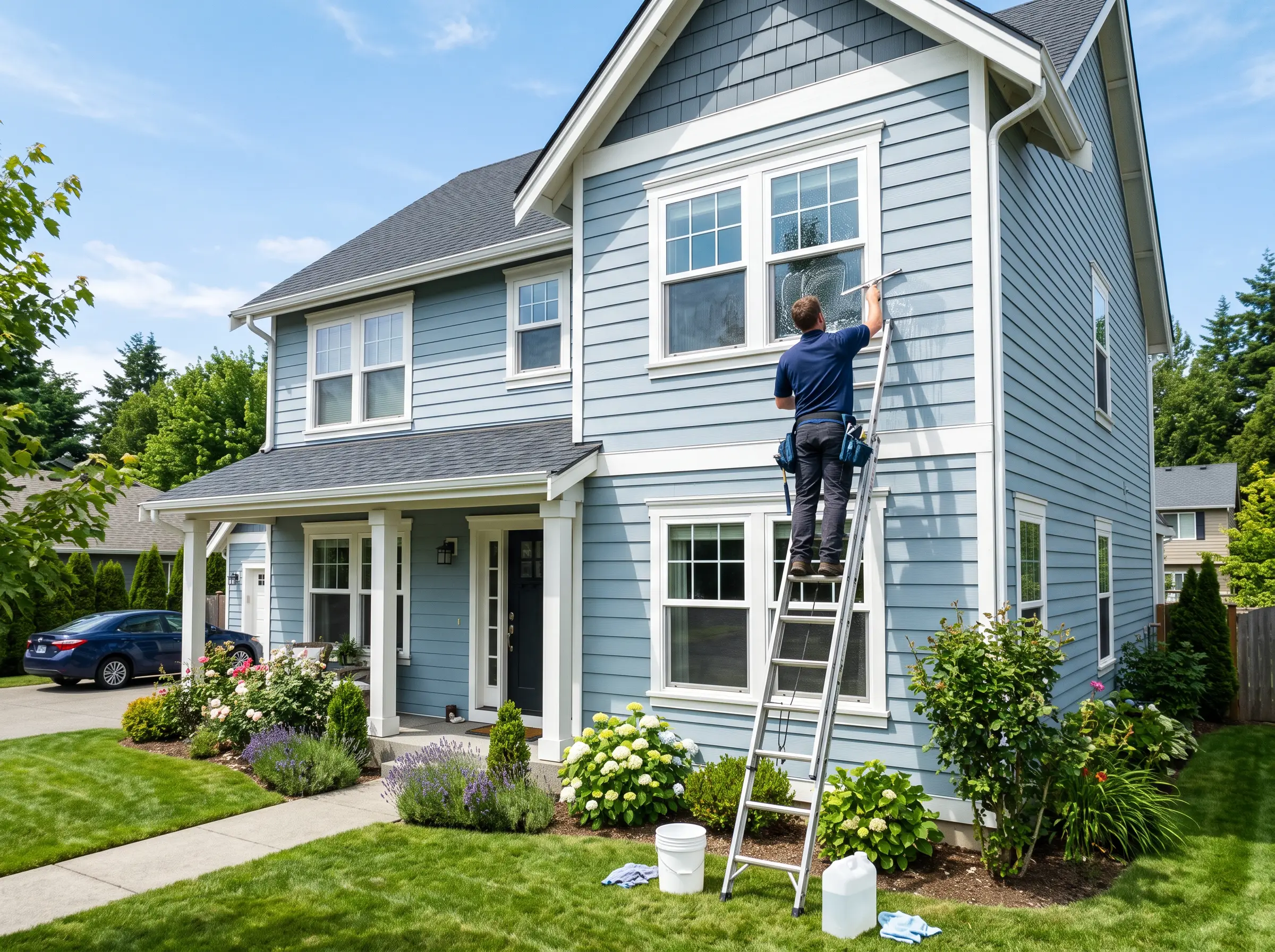 High-rise window cleaning