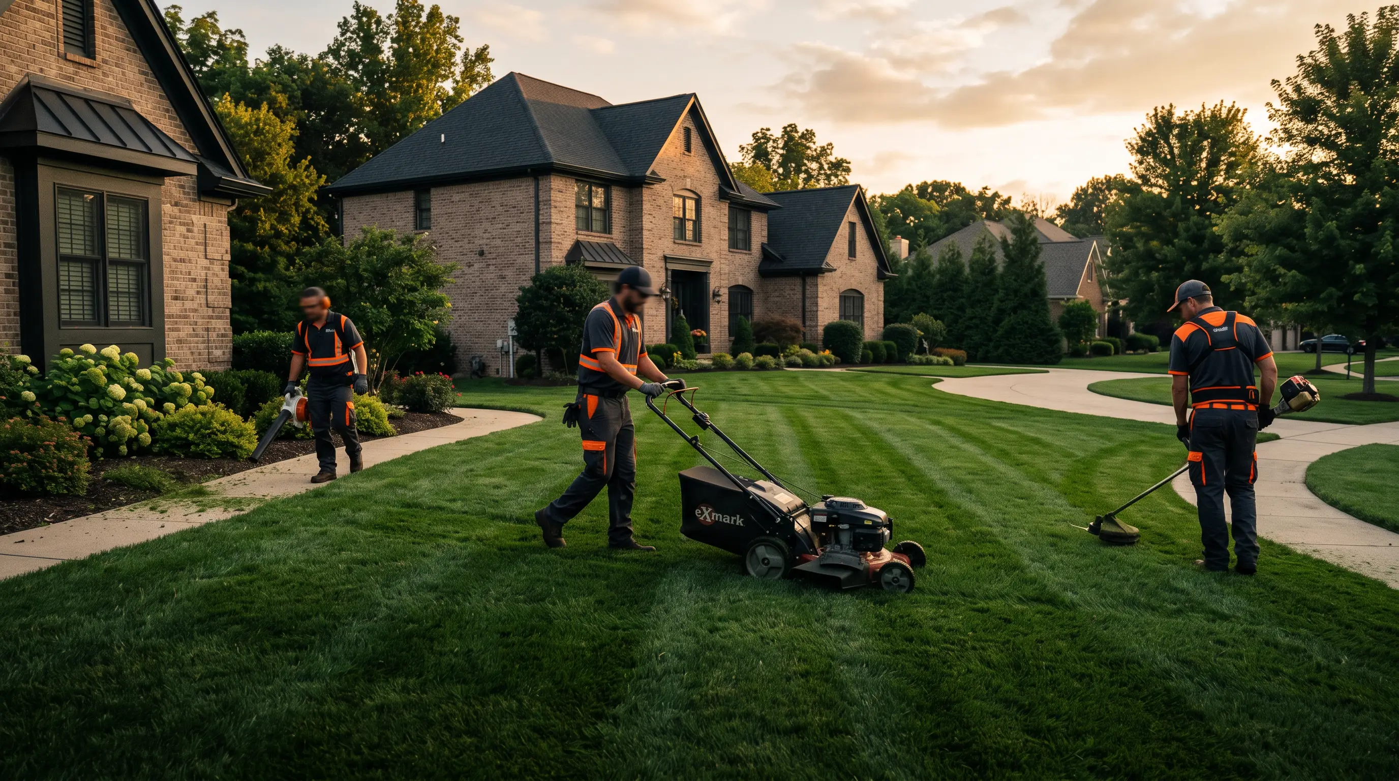 Lawn & Landscaping crew on a job