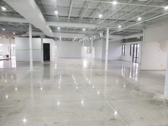 Finished residential epoxy garage floor