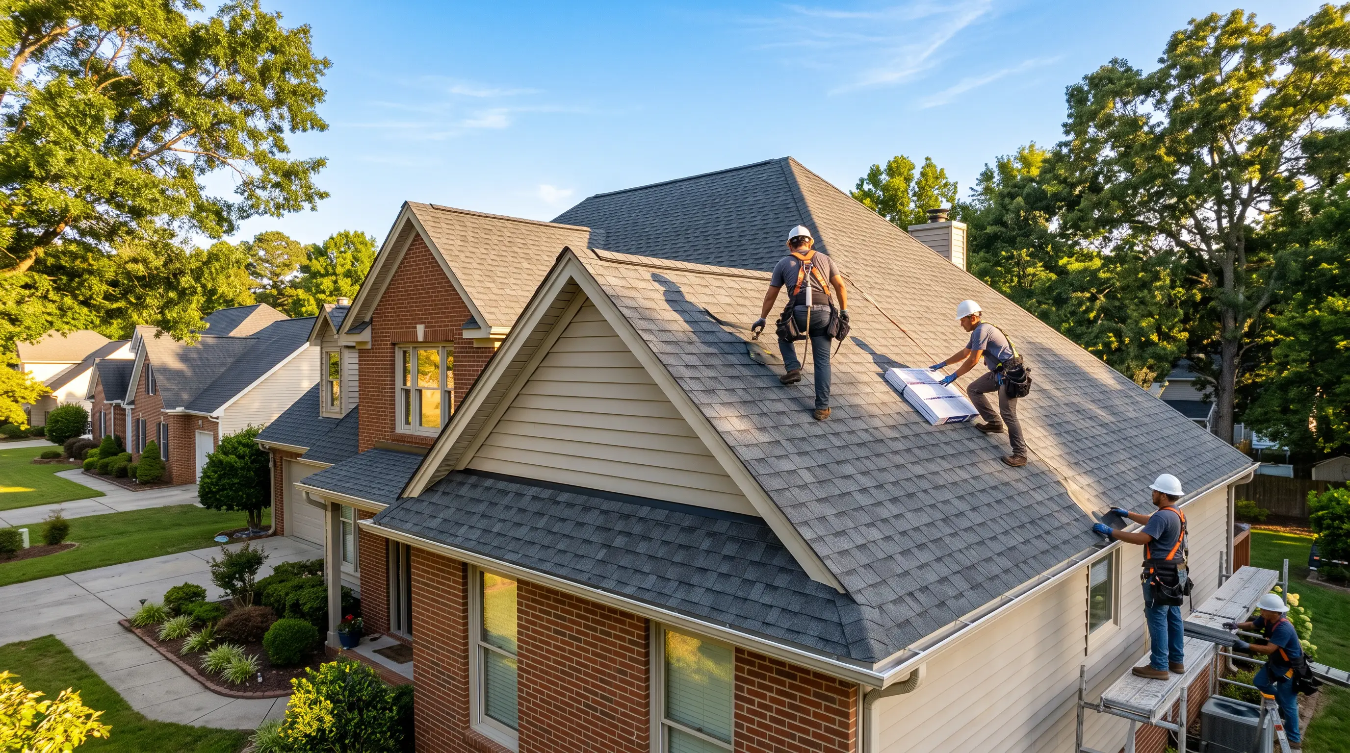 New shingle roof replacement
