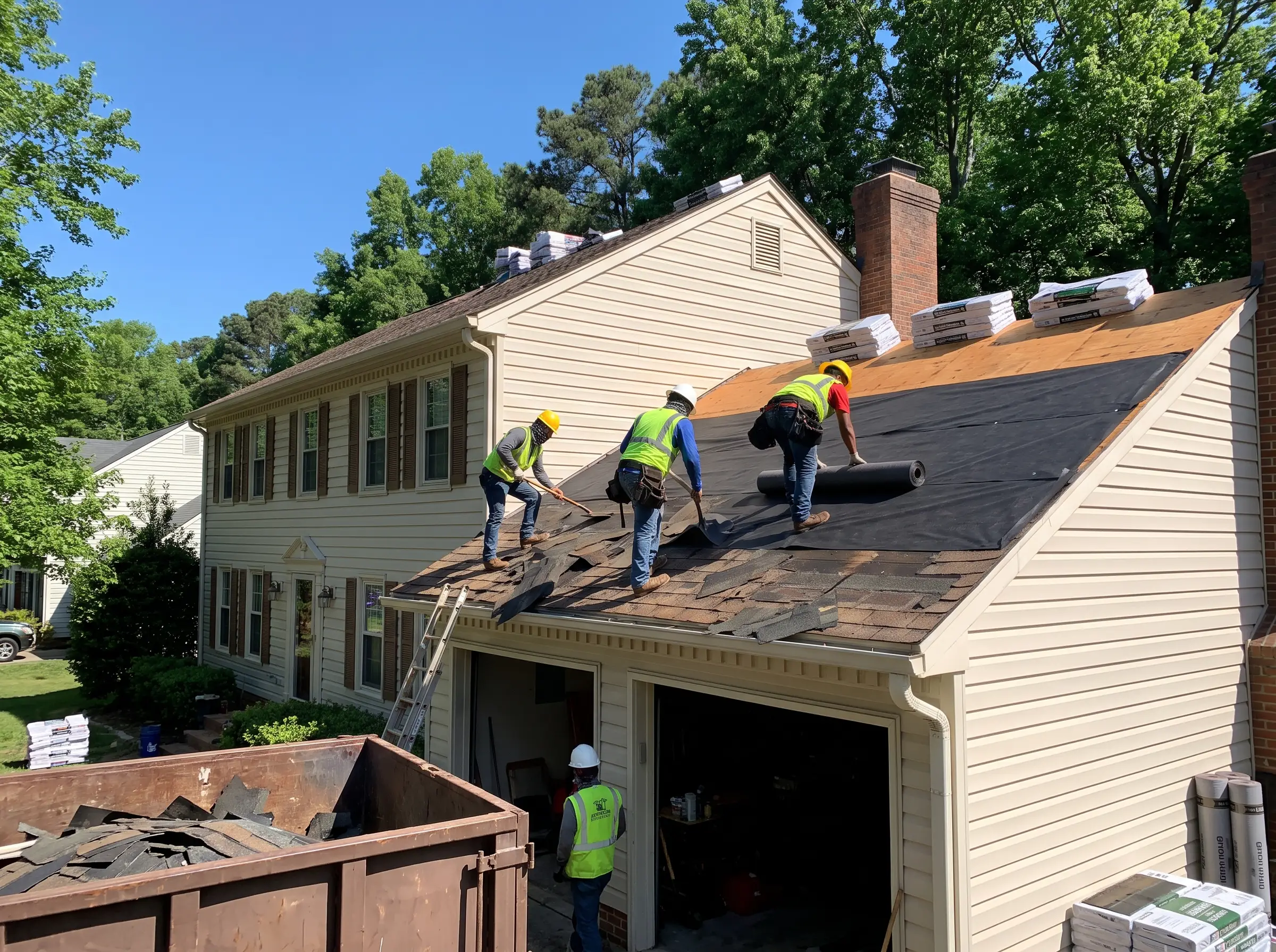 New siding installation on a home