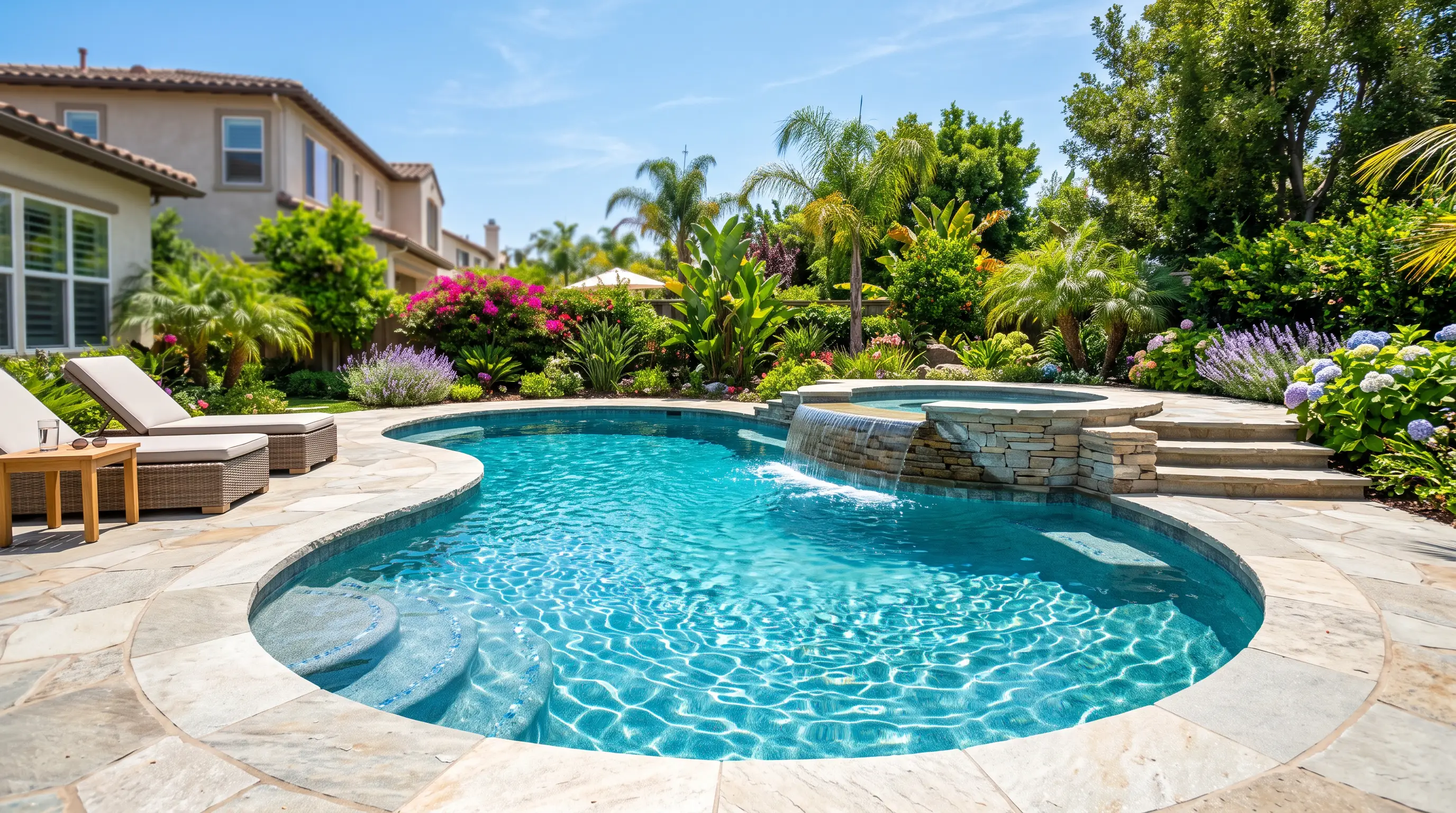 Pool technician repairing pool equipment