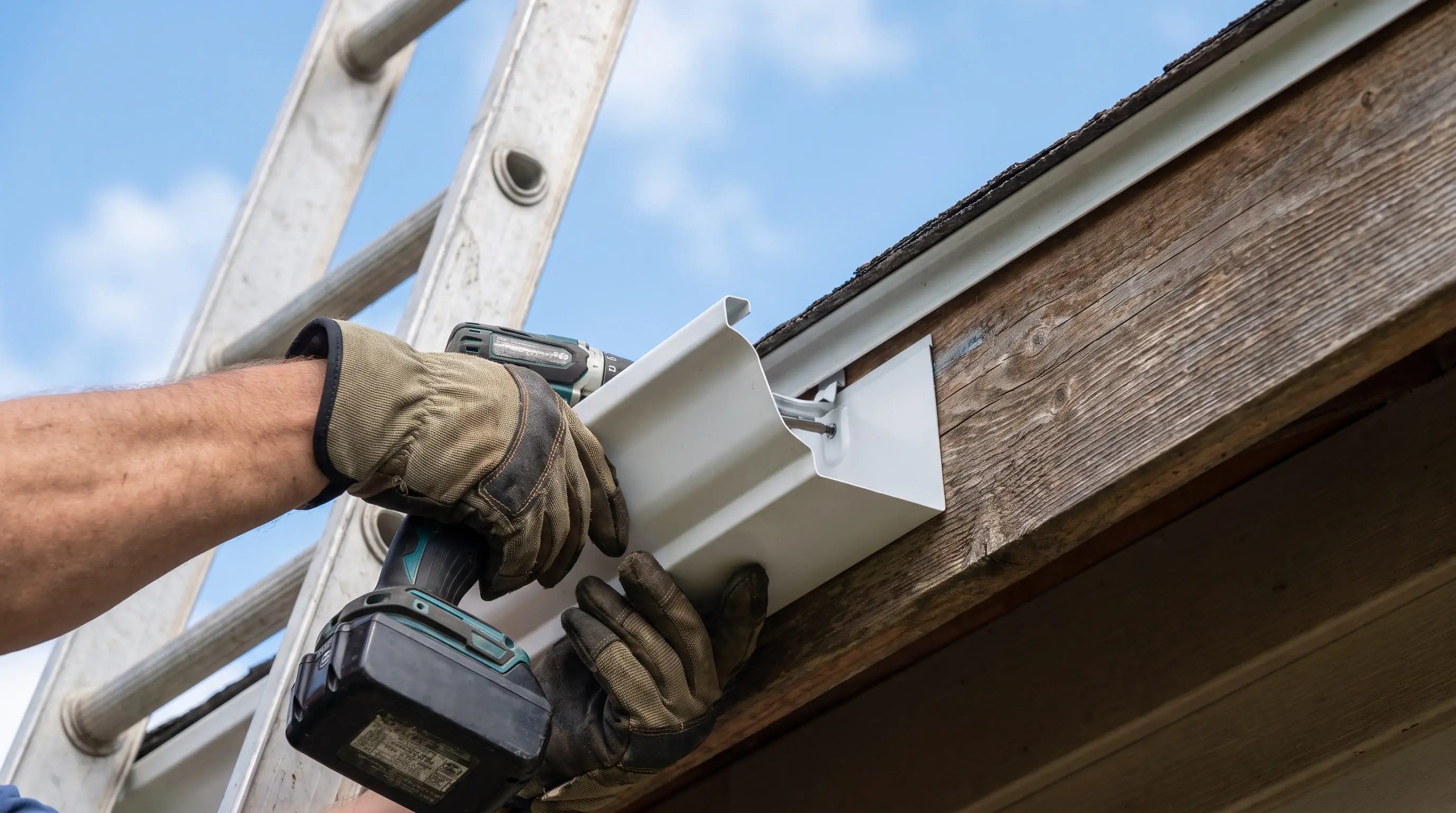 New gutter installation