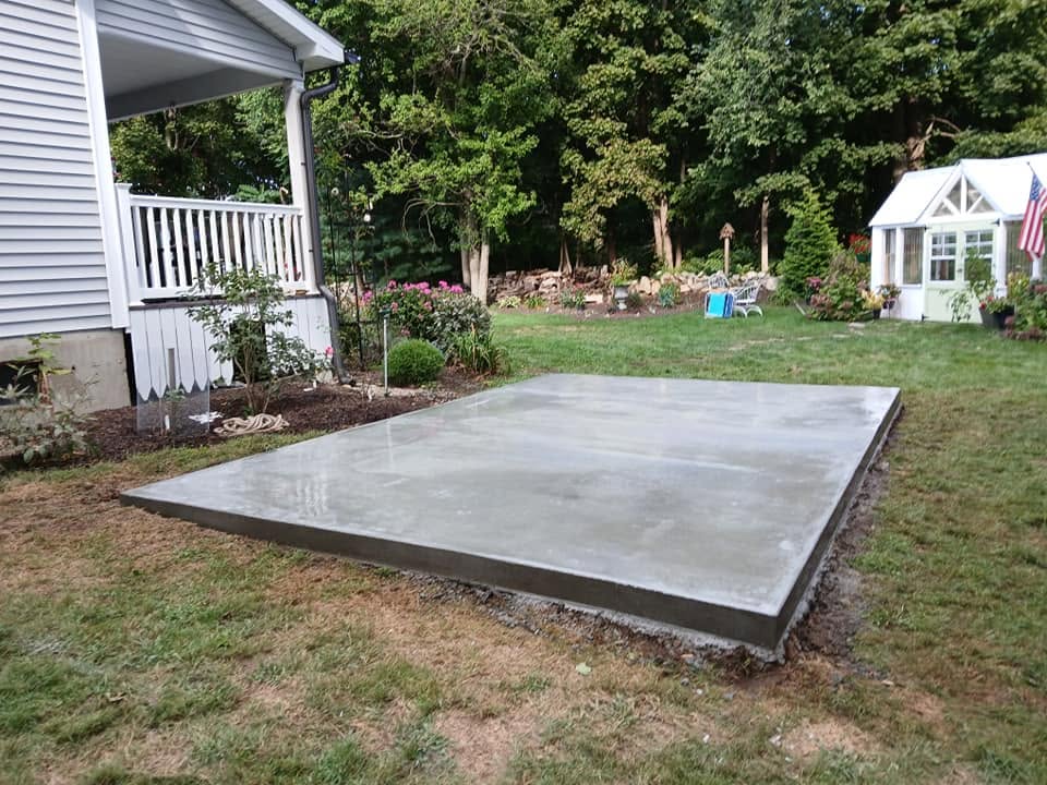 Concrete sidewalk and walkway