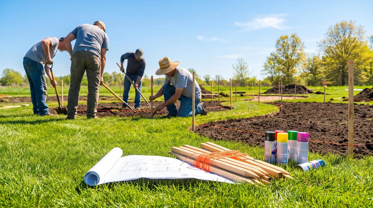 New landscape bed installation