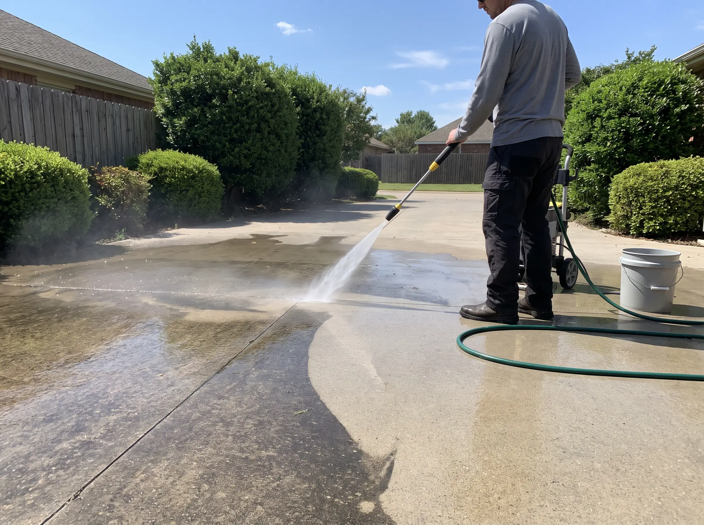 Roof soft washing