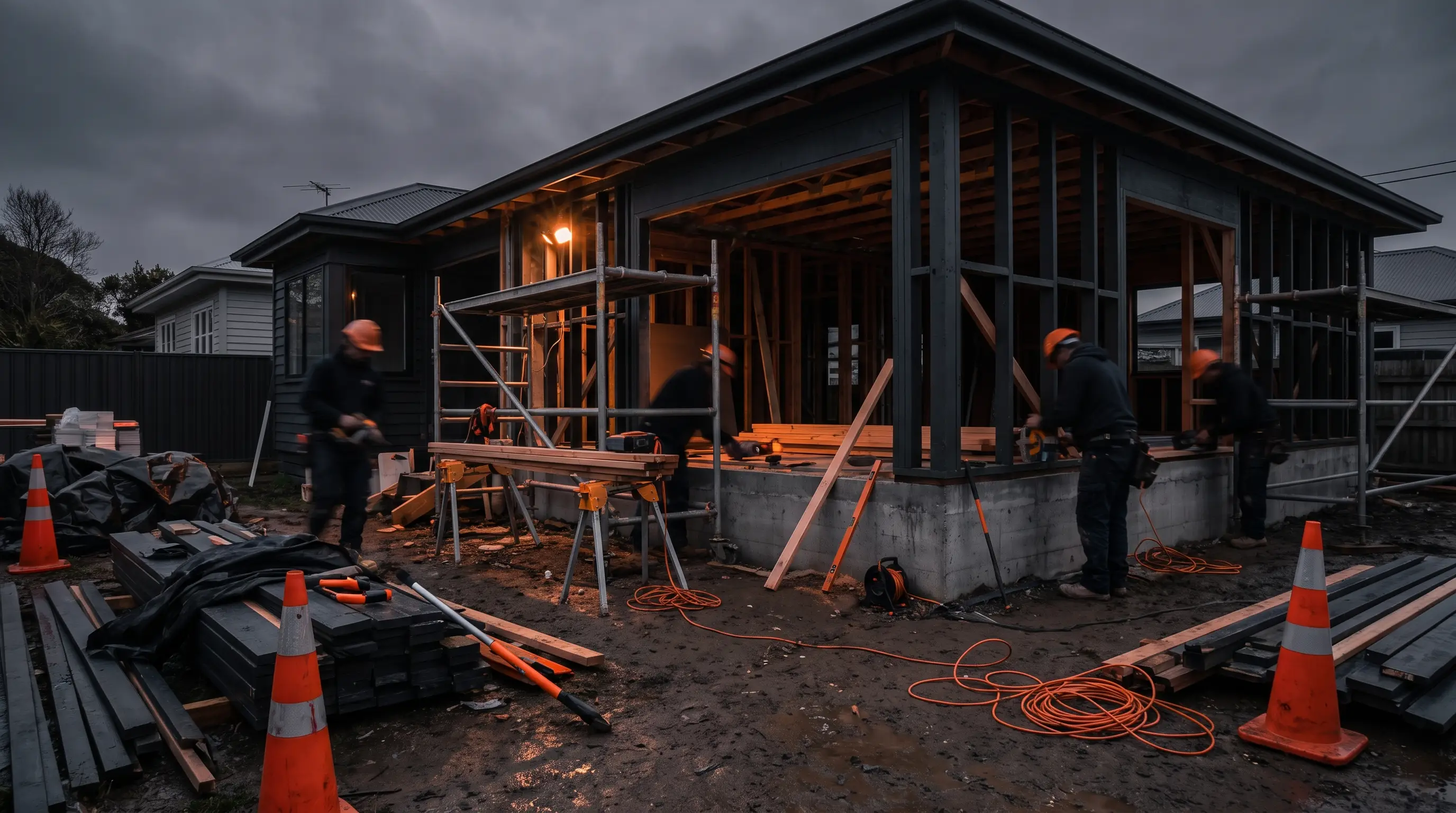 Construction crew on a jobsite