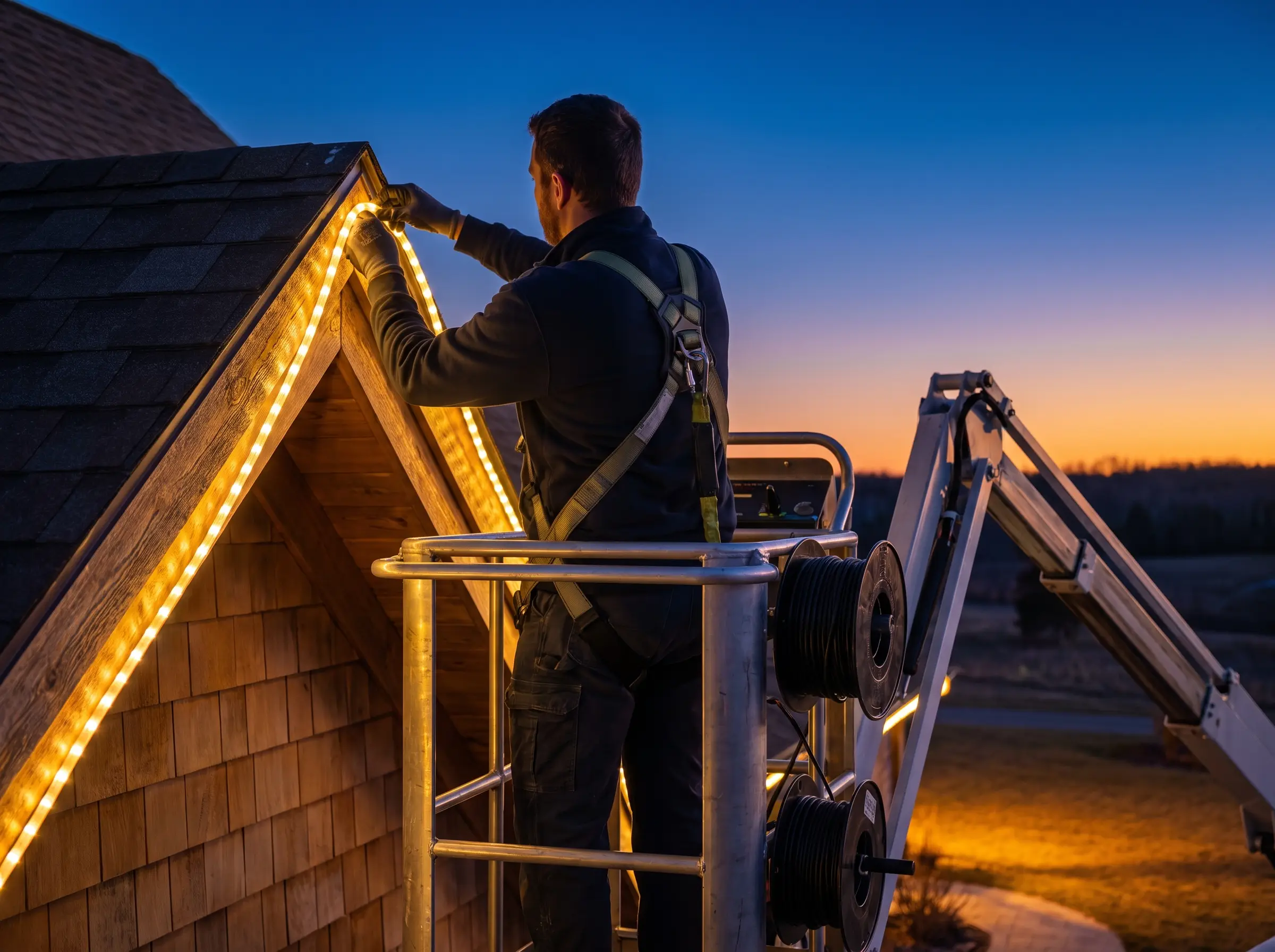 Landscape lighting repair work