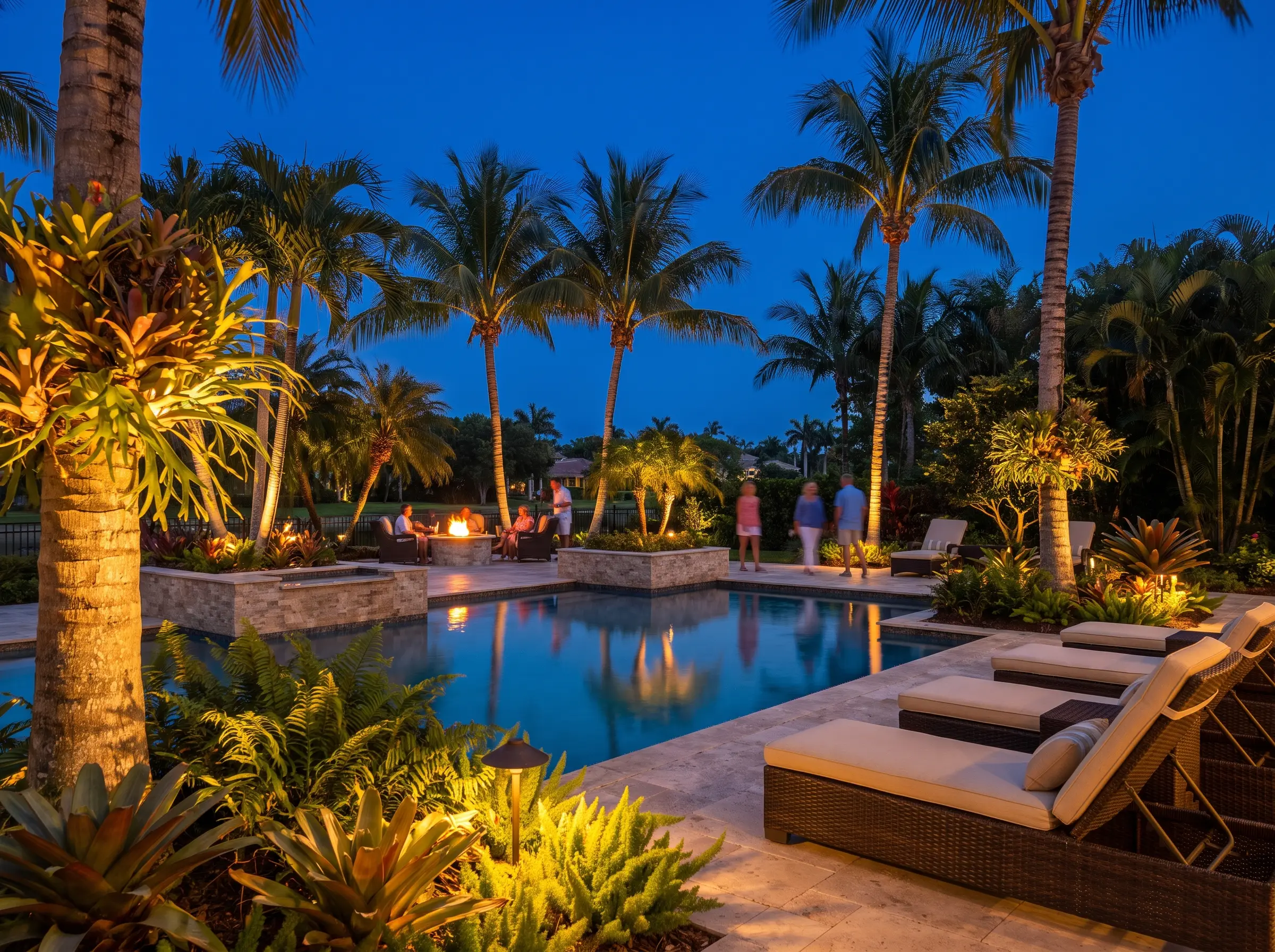 Landscape lighting crew on a jobsite